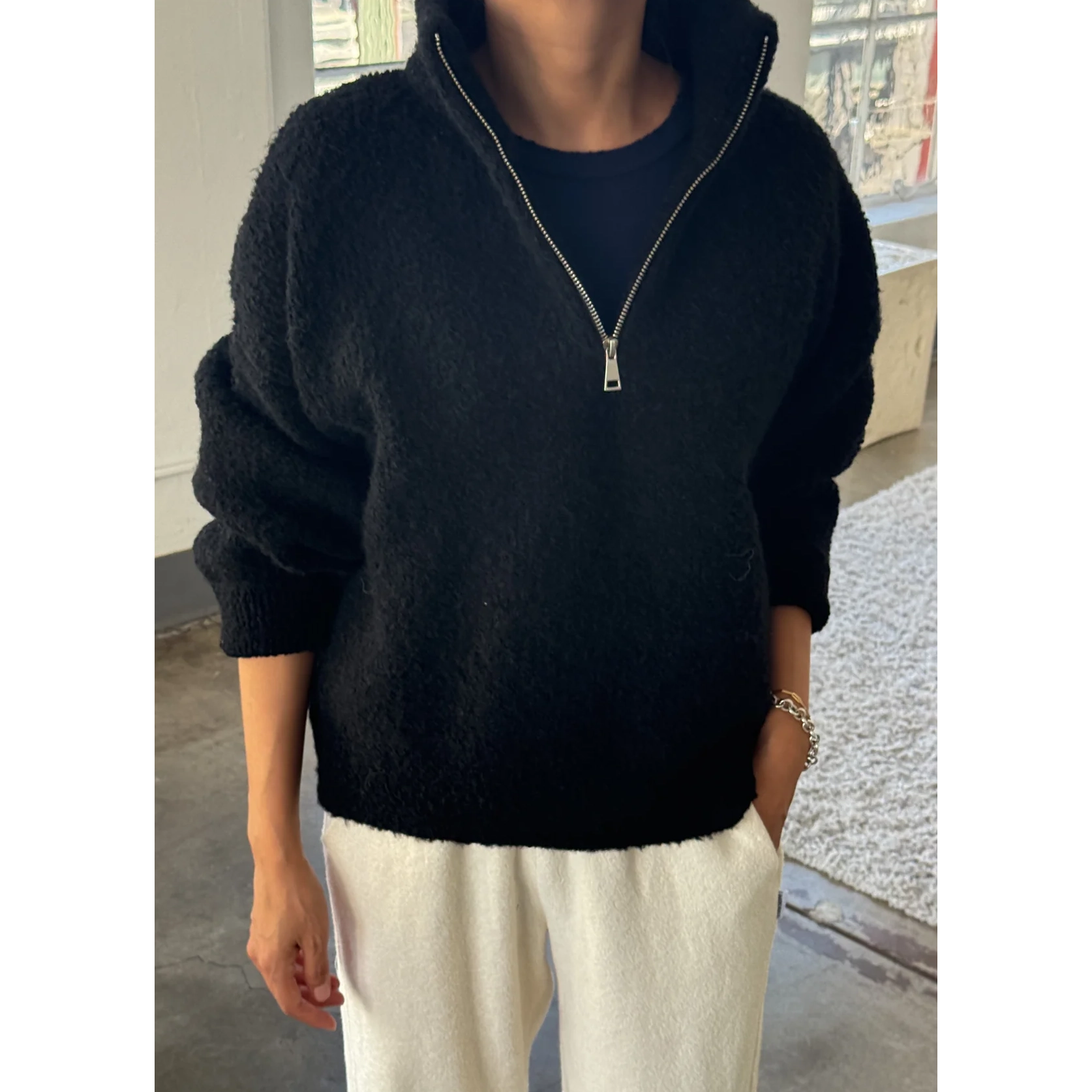 Le Bon Shoppe | Andre Sweater Apparel LE BON SHOPPE black XS/S