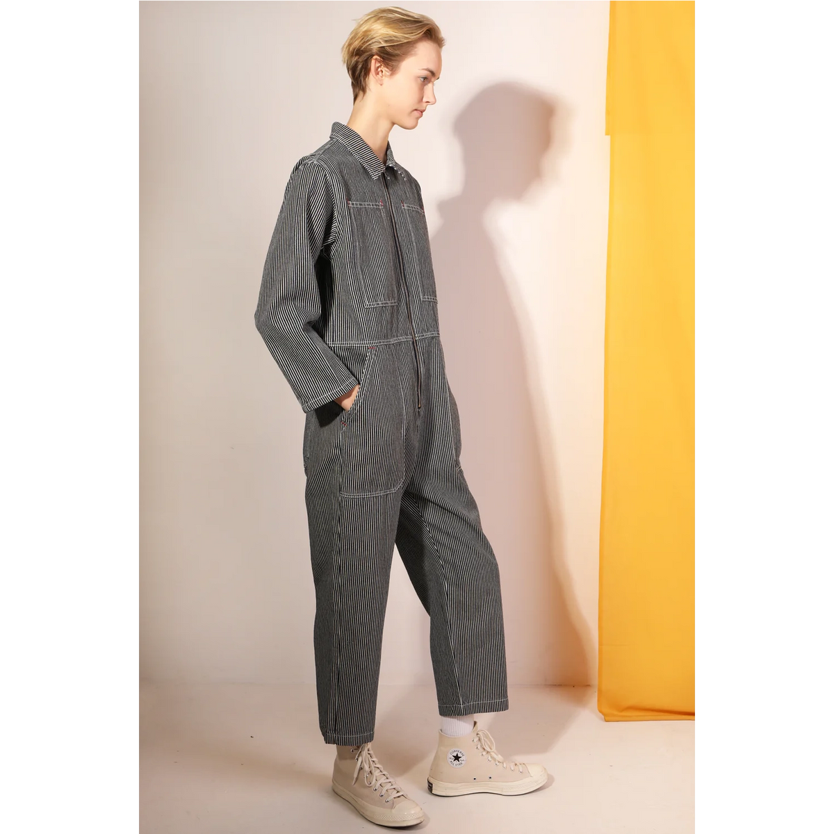 L.F.Markey Dominic Boilersuit Indigo Stripe Bristol General Store