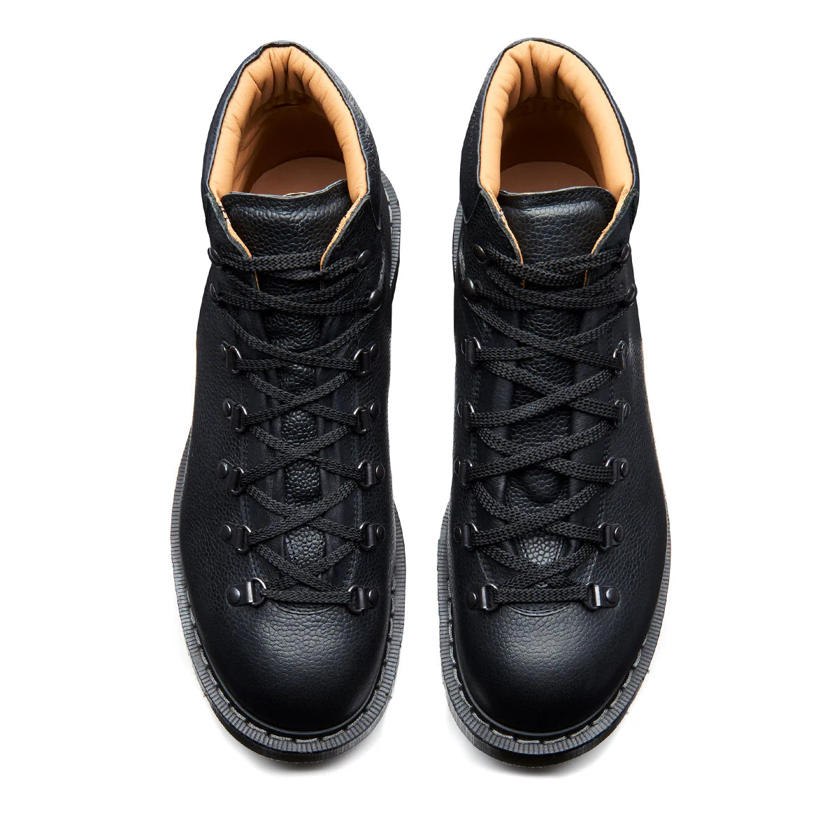 Solovair | Black Greasy Grain Urban Hiker Boots Solovair