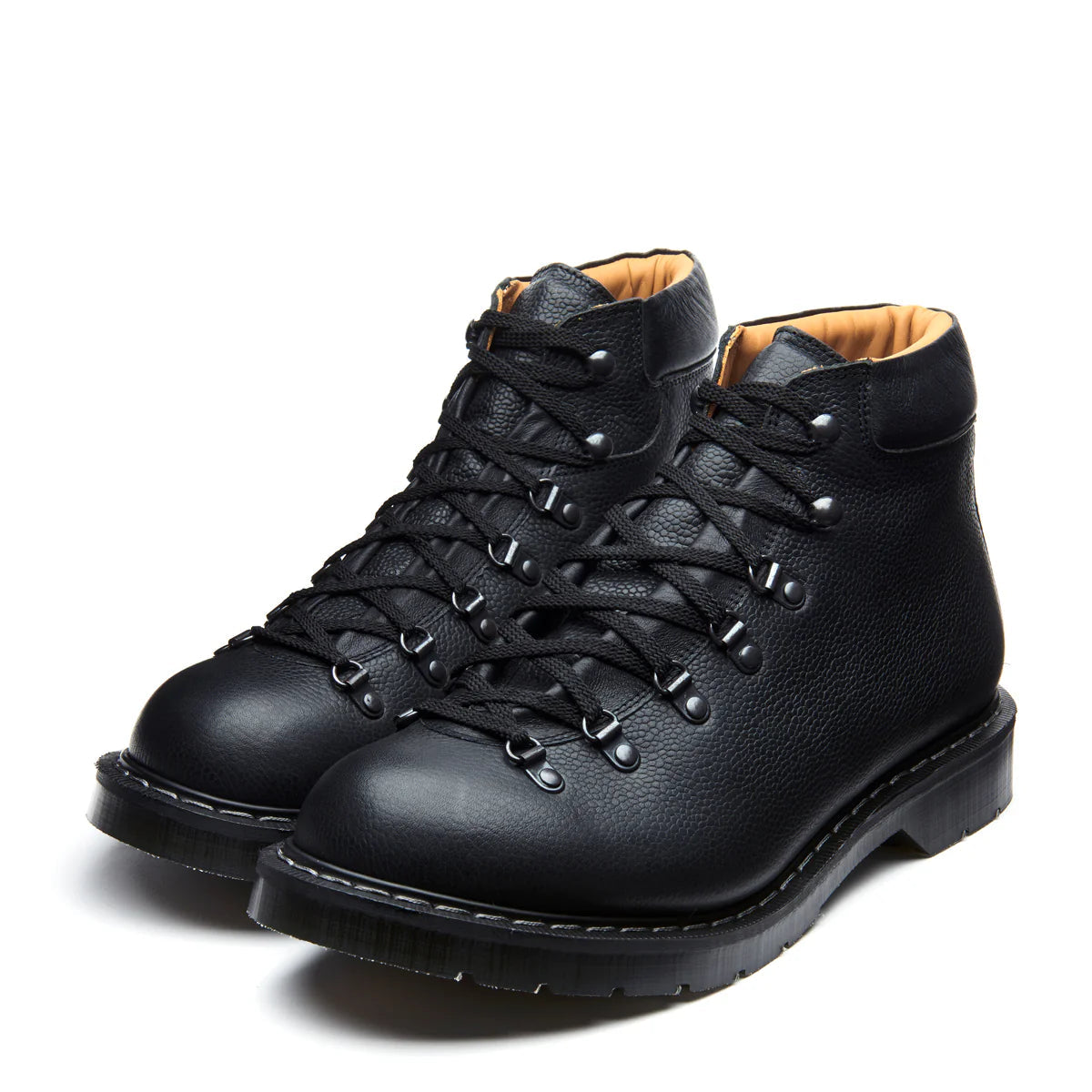 Solovair | Black Greasy Grain Urban Hiker Boots Solovair