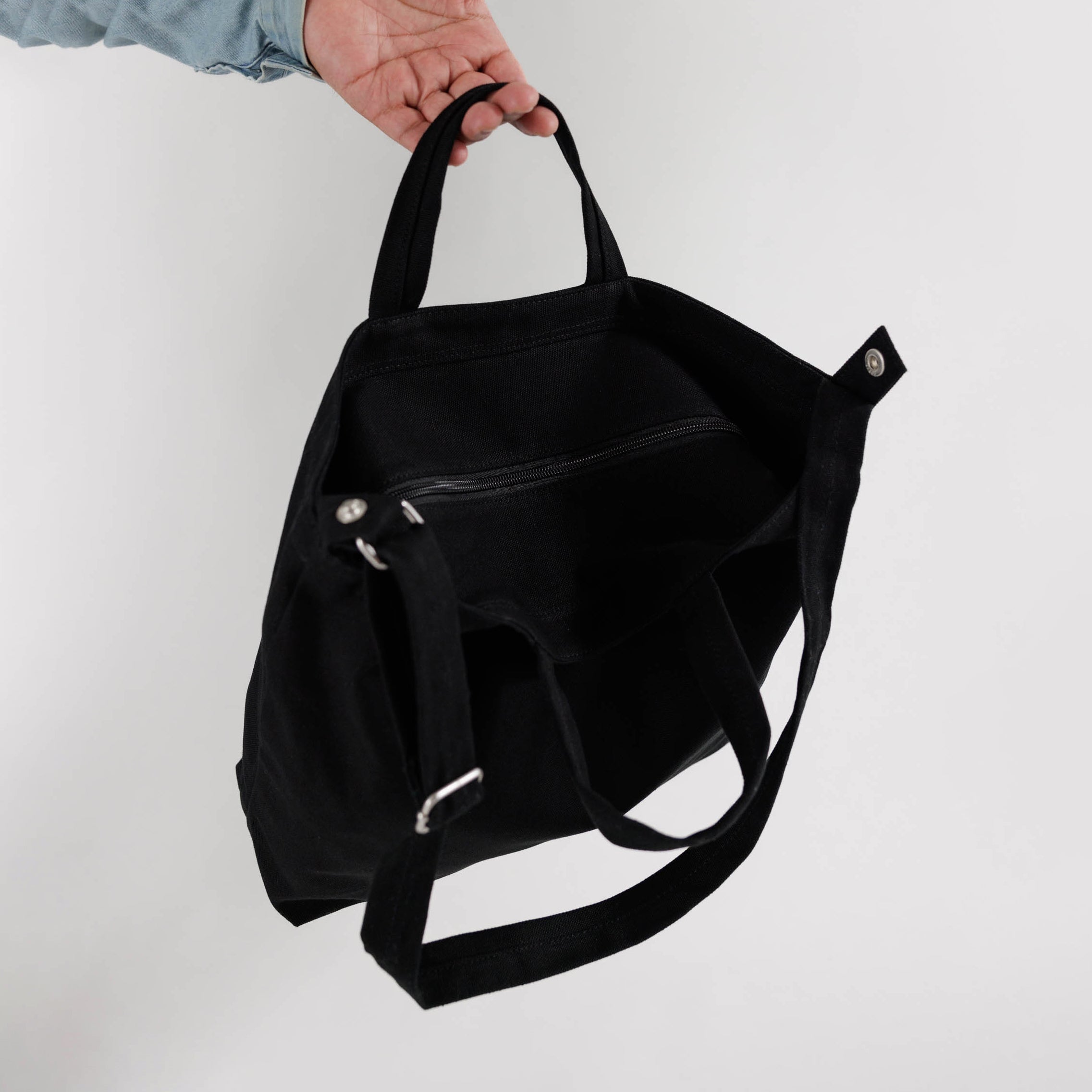 Baggu Horizontal Zip Duck Bag Zipper - Black BAGGU