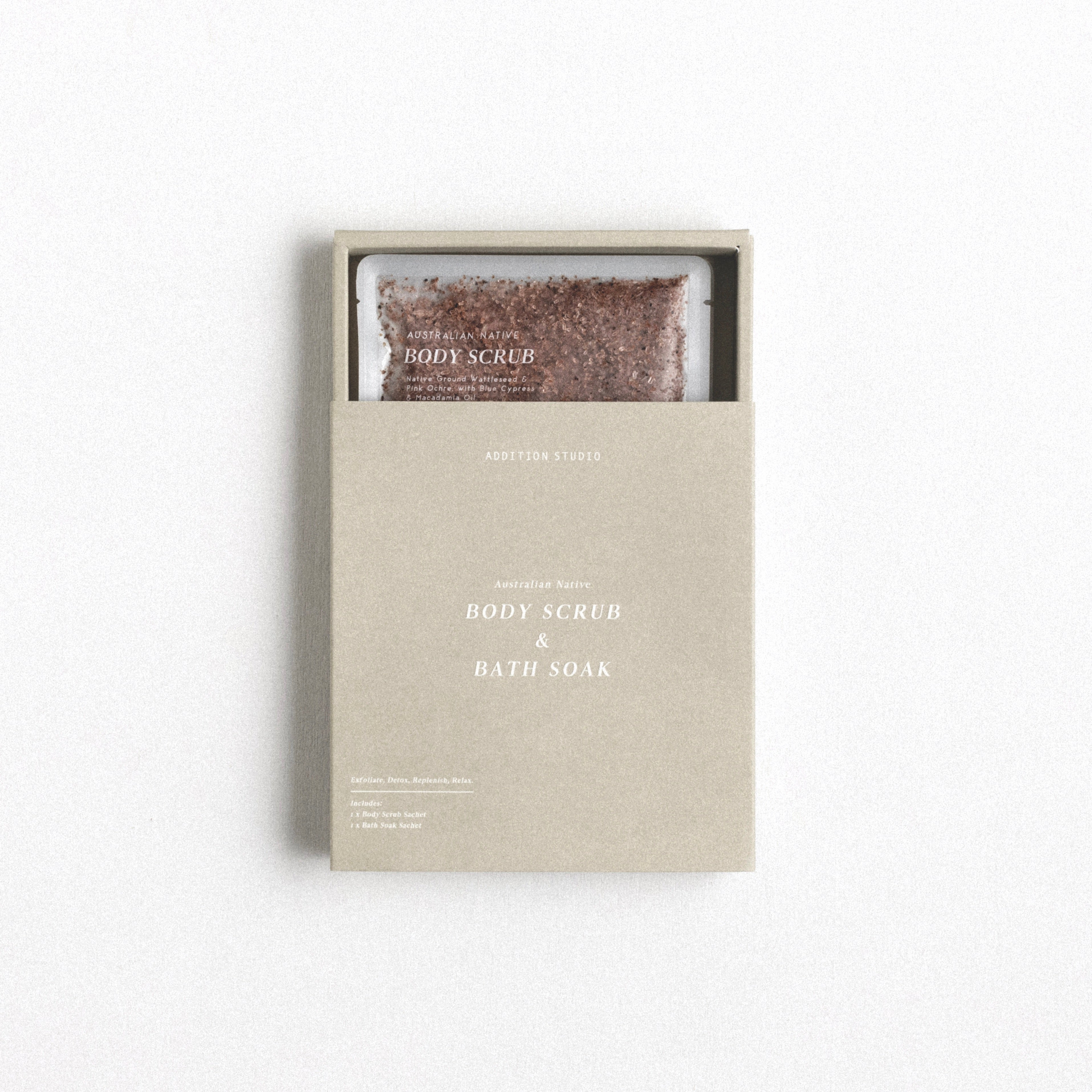 Body Scrub + Bath Soak Set Bath Salt Addition Studio