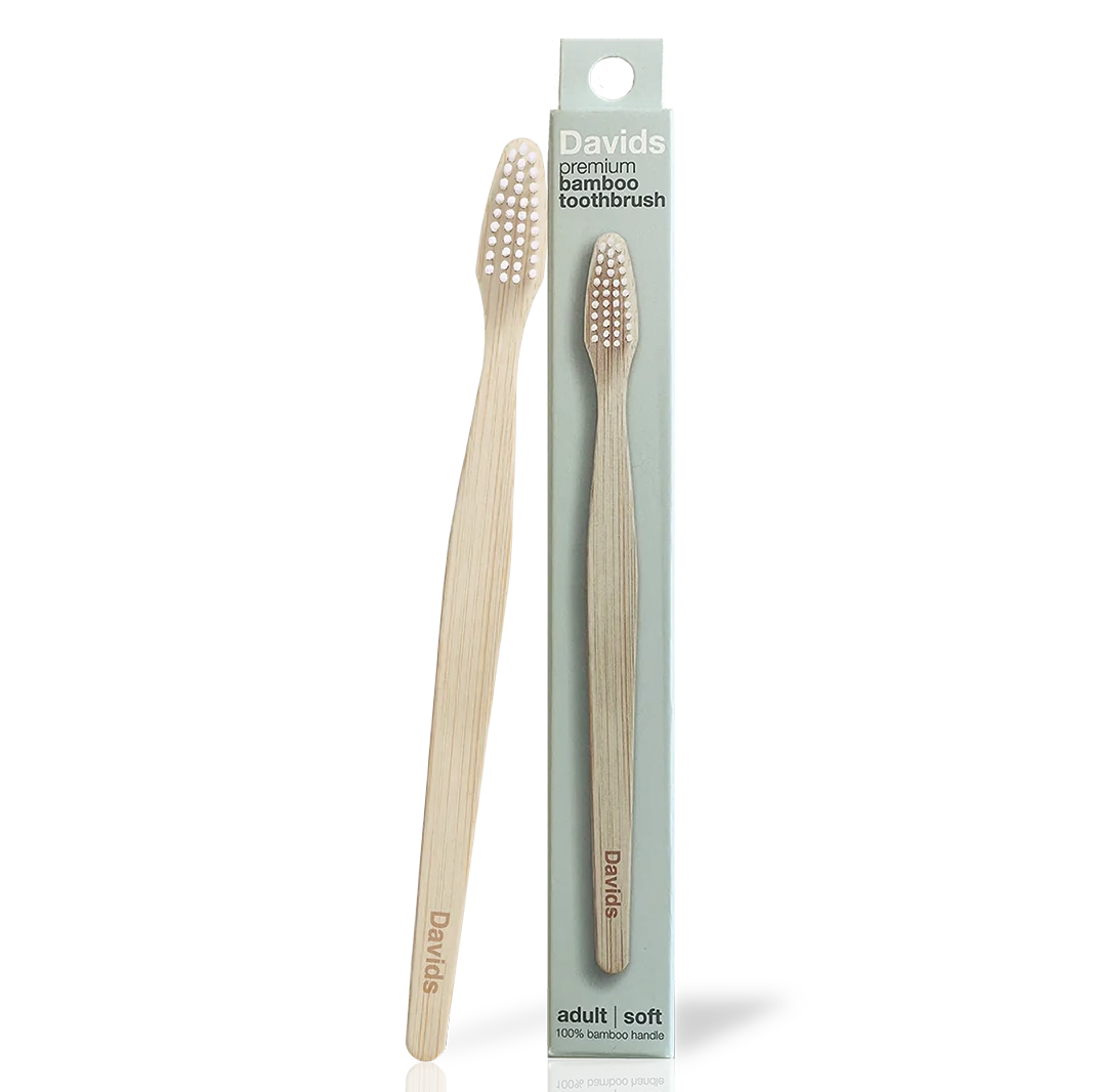 Davids Premium Bamboo Toothbrush | Single (adult) Davids Natural Toothpaste