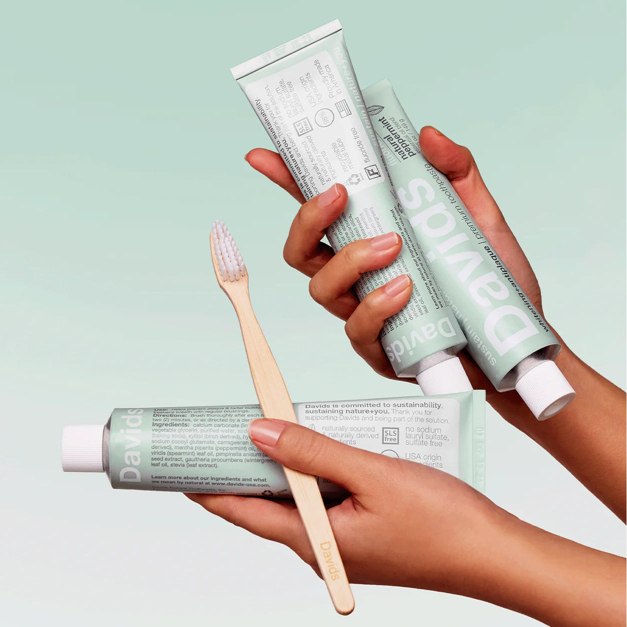 Davids Premium Toothpaste | Peppermint Davids Natural Toothpaste