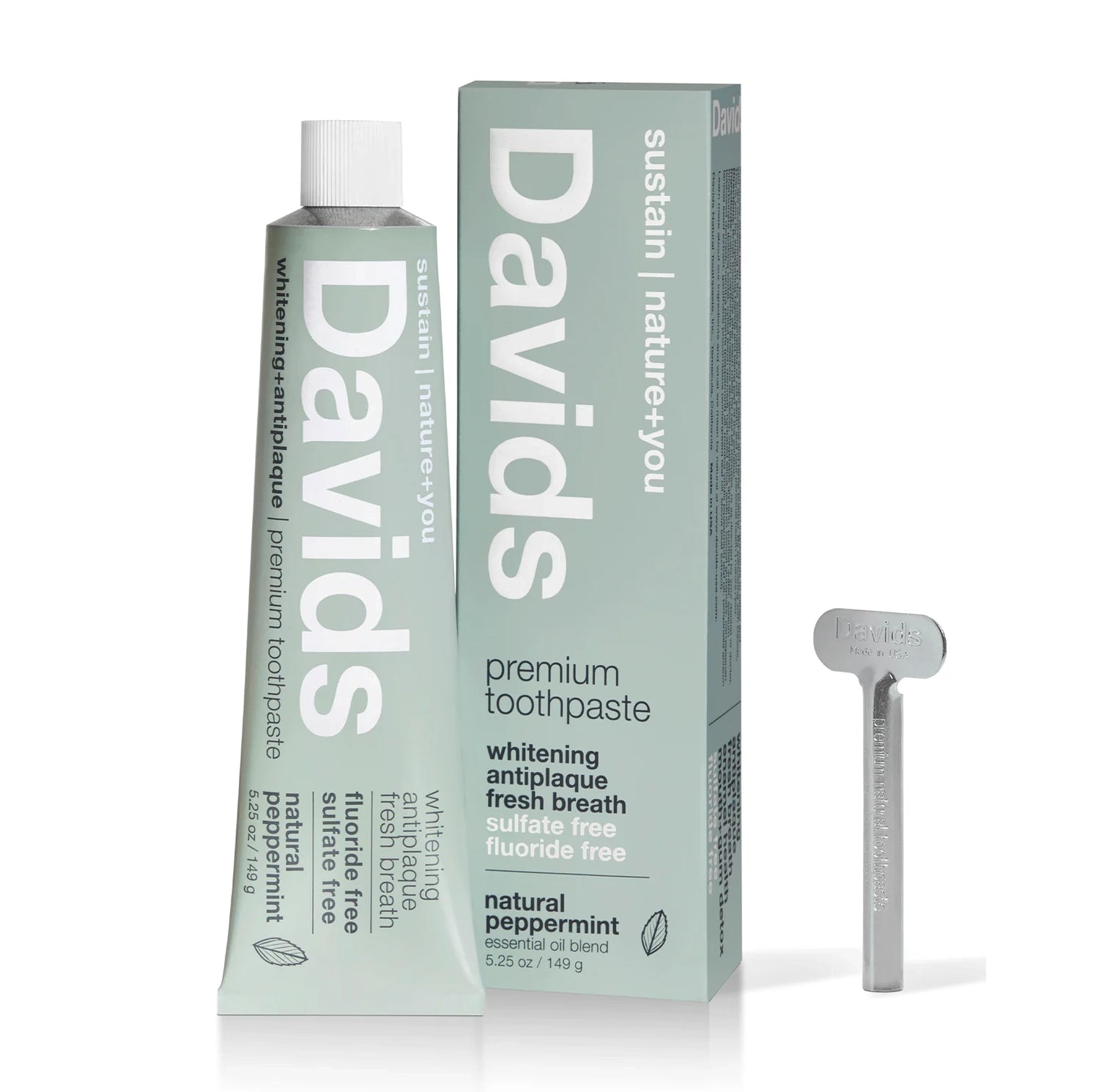 Davids Premium Toothpaste | Peppermint Davids Natural Toothpaste