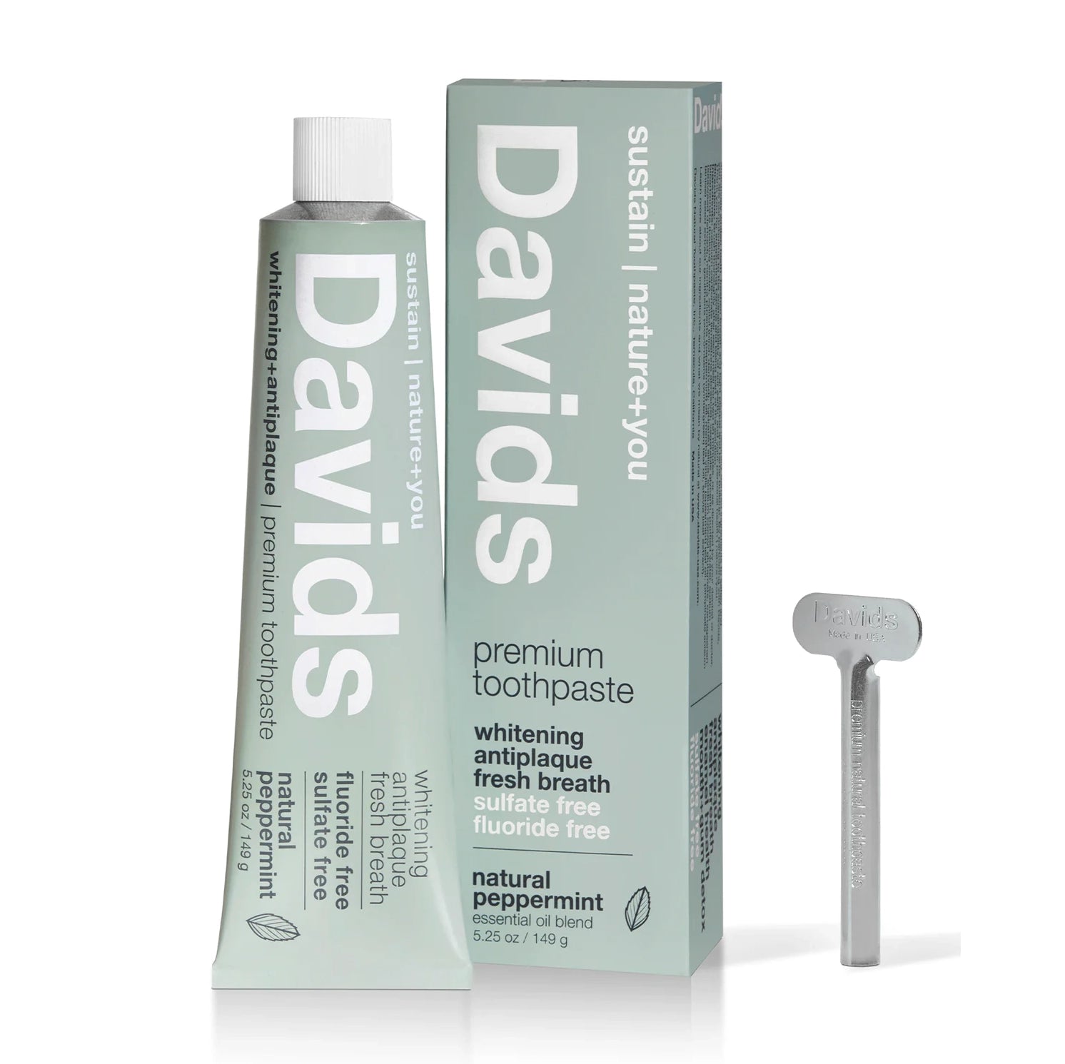 Davids Premium Toothpaste | Peppermint Davids Natural Toothpaste 