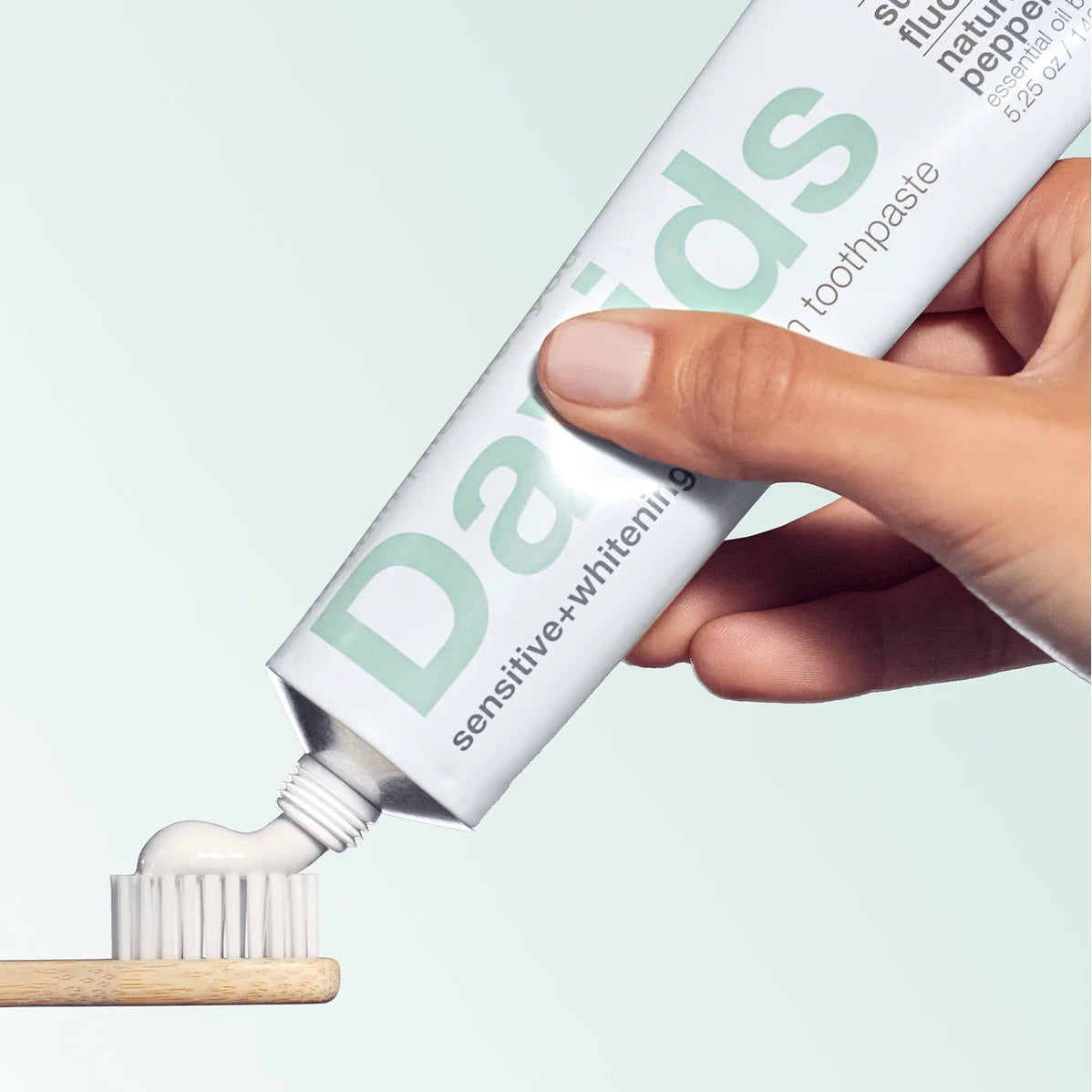 Davids Premium Toothpaste | Sensitive + Whitening Nano-Hydroxyapatite Davids Natural Toothpaste 