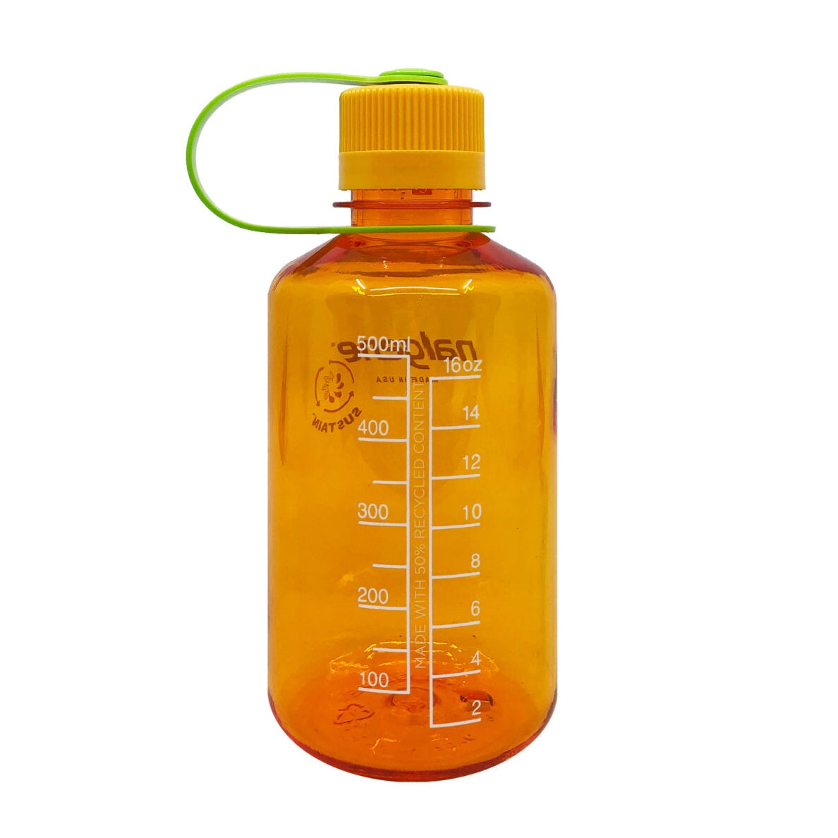 Nalgene | 0.5L / 16oz Narrow Mouth Sustain Water Bottle | Clementine NALGENE