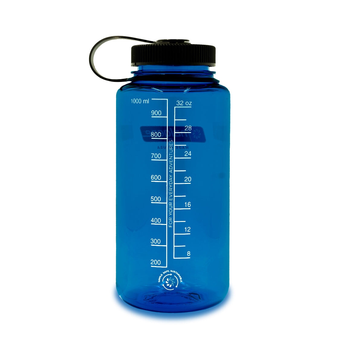 32 Oz Insulated Water Bottle With 2-in-1 Lid - Leakproof & Sweat-Free, Keeps Drinks Cold (Blue)