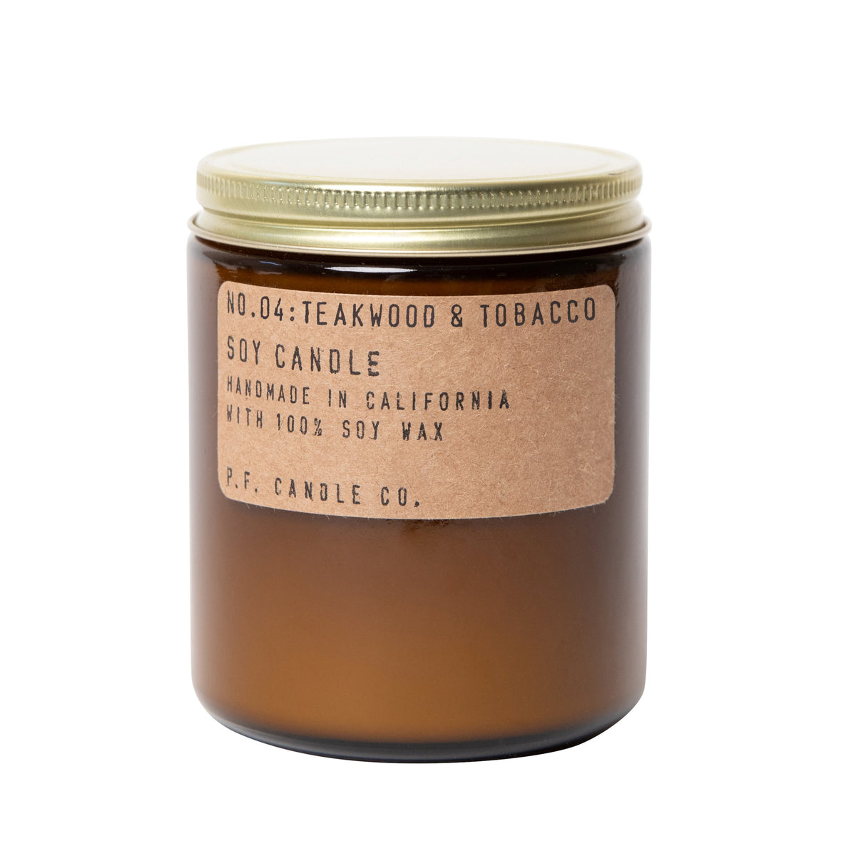 P.F. Candle Co. Teakwood & Tobacco 7.2oz Soy Candle Free UK