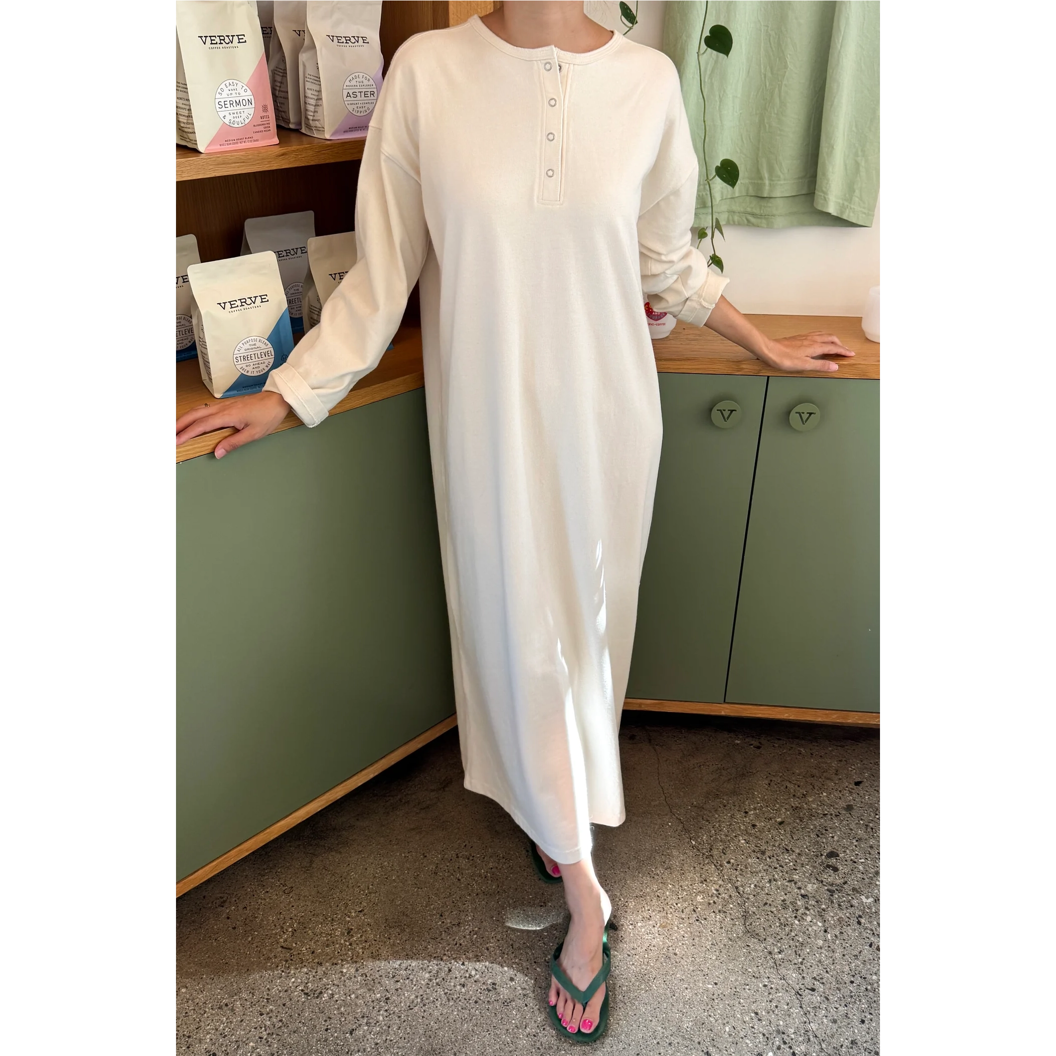 Soft Jersey Henley Dress
