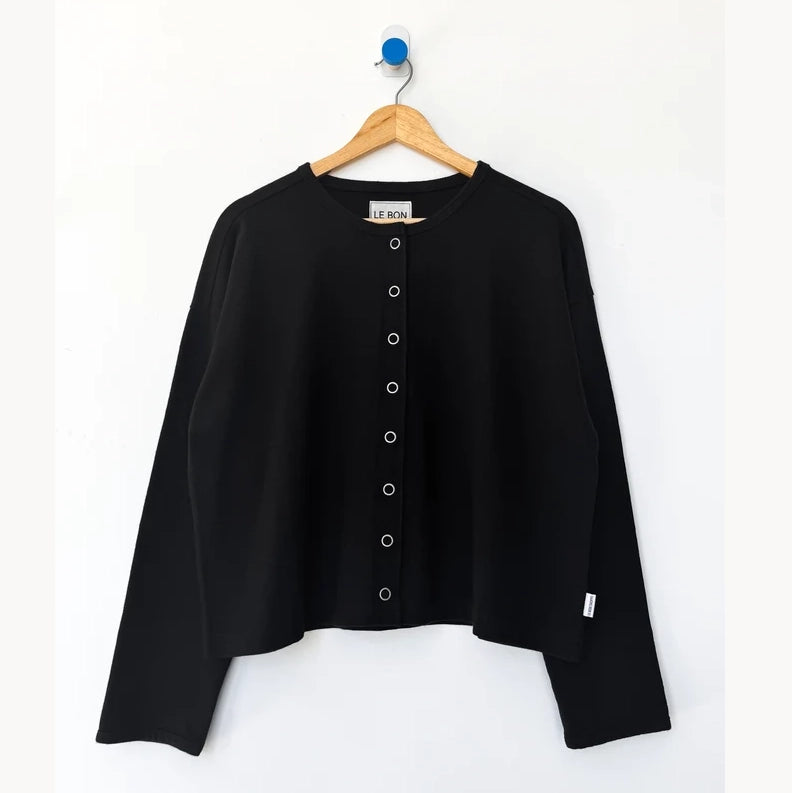 Soft Jersey Snap Cardigan