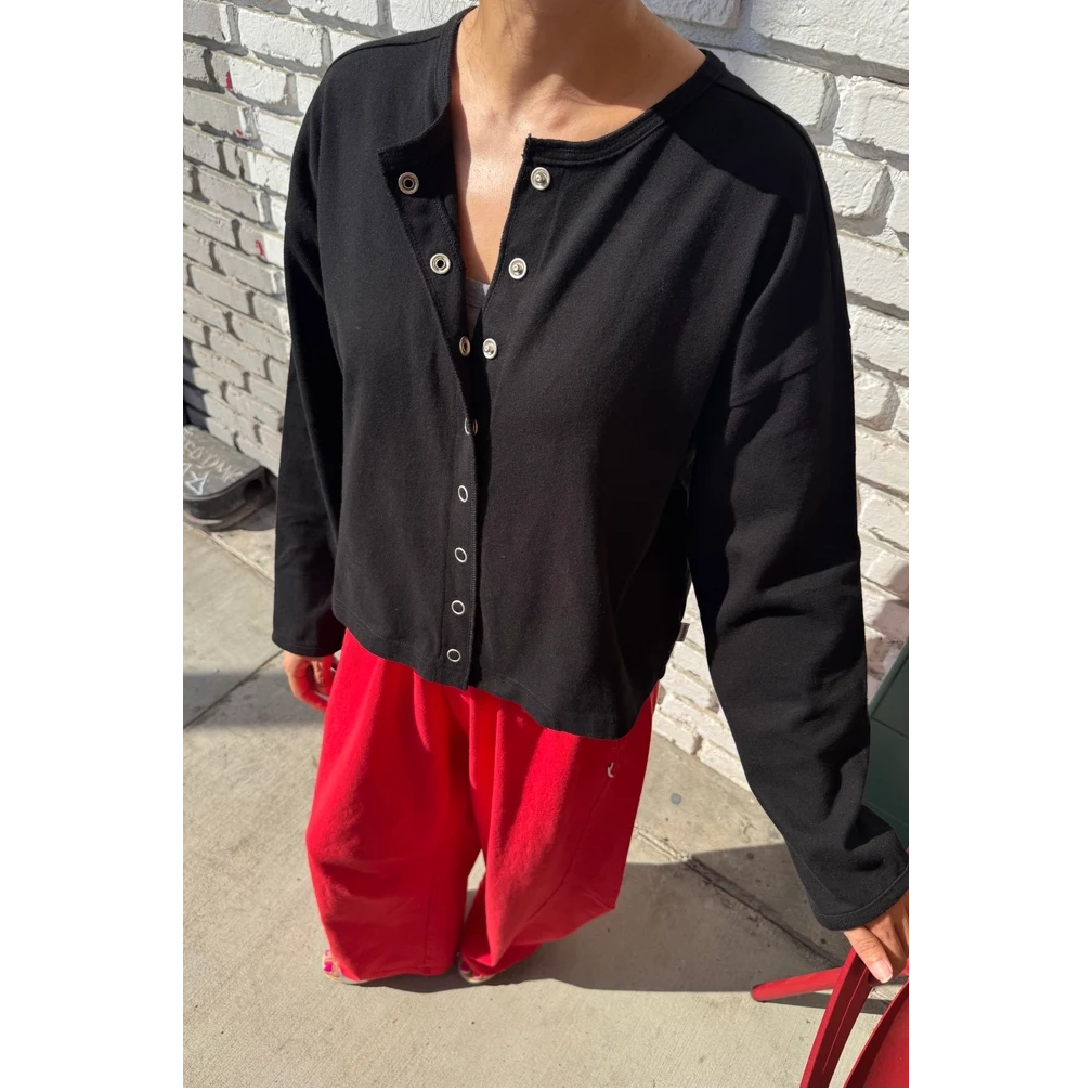 Soft Jersey Snap Cardigan