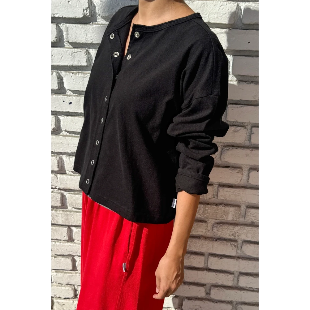 Soft Jersey Snap Cardigan