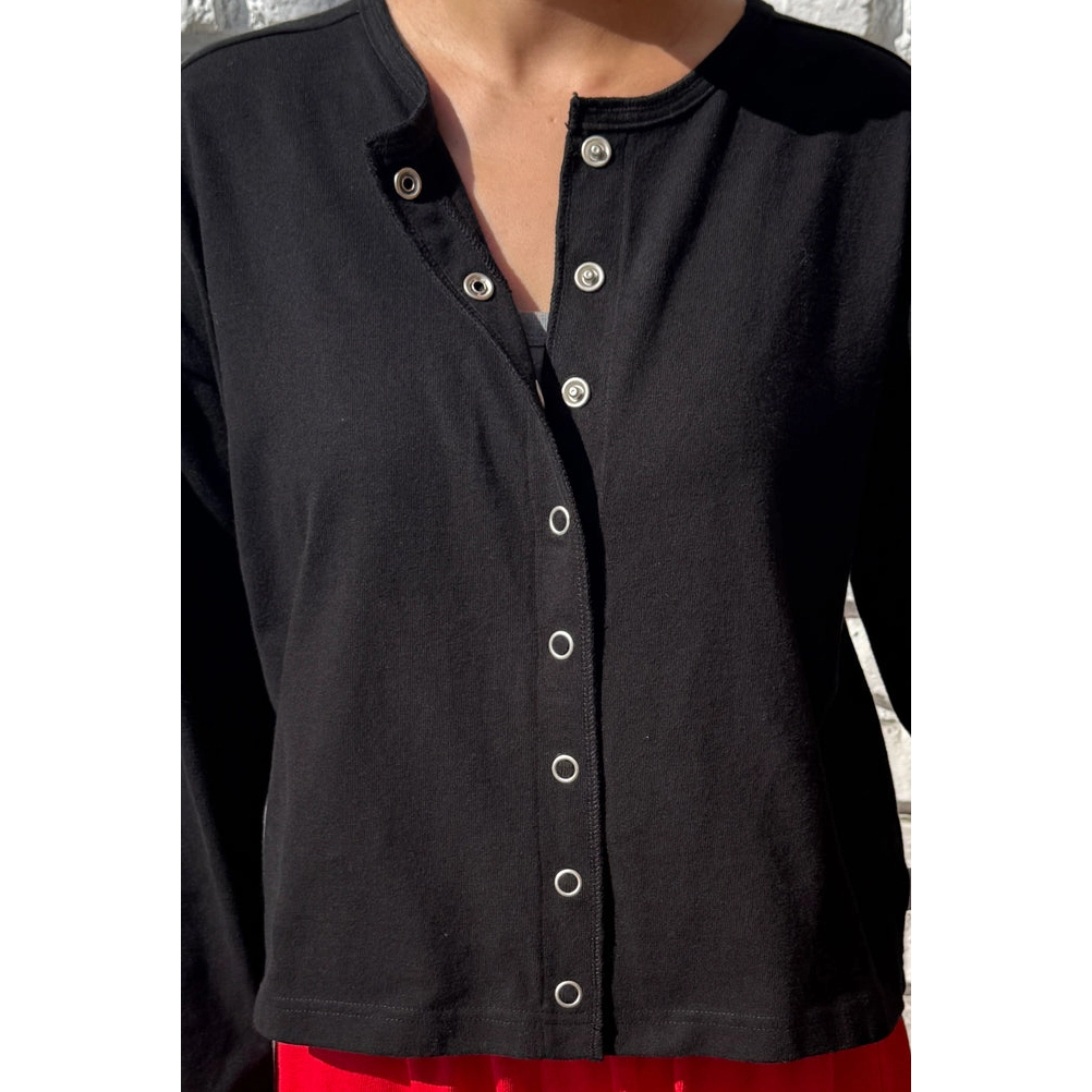 Soft Jersey Snap Cardigan