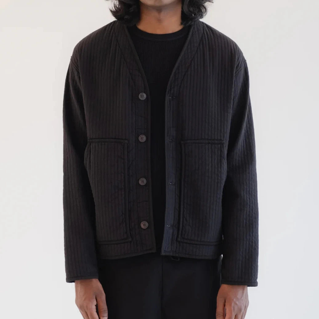 Baseball Cardigan | Black EAT DUST 