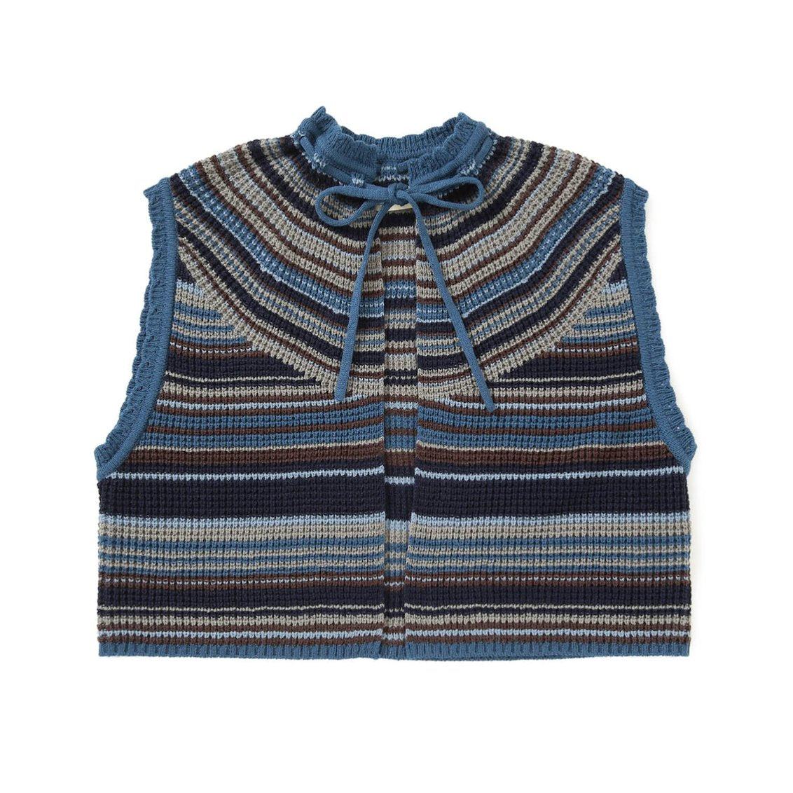 Beams Boy | Multi Stripe Vest Beams Boy Navy Stripe 79 O/S 
