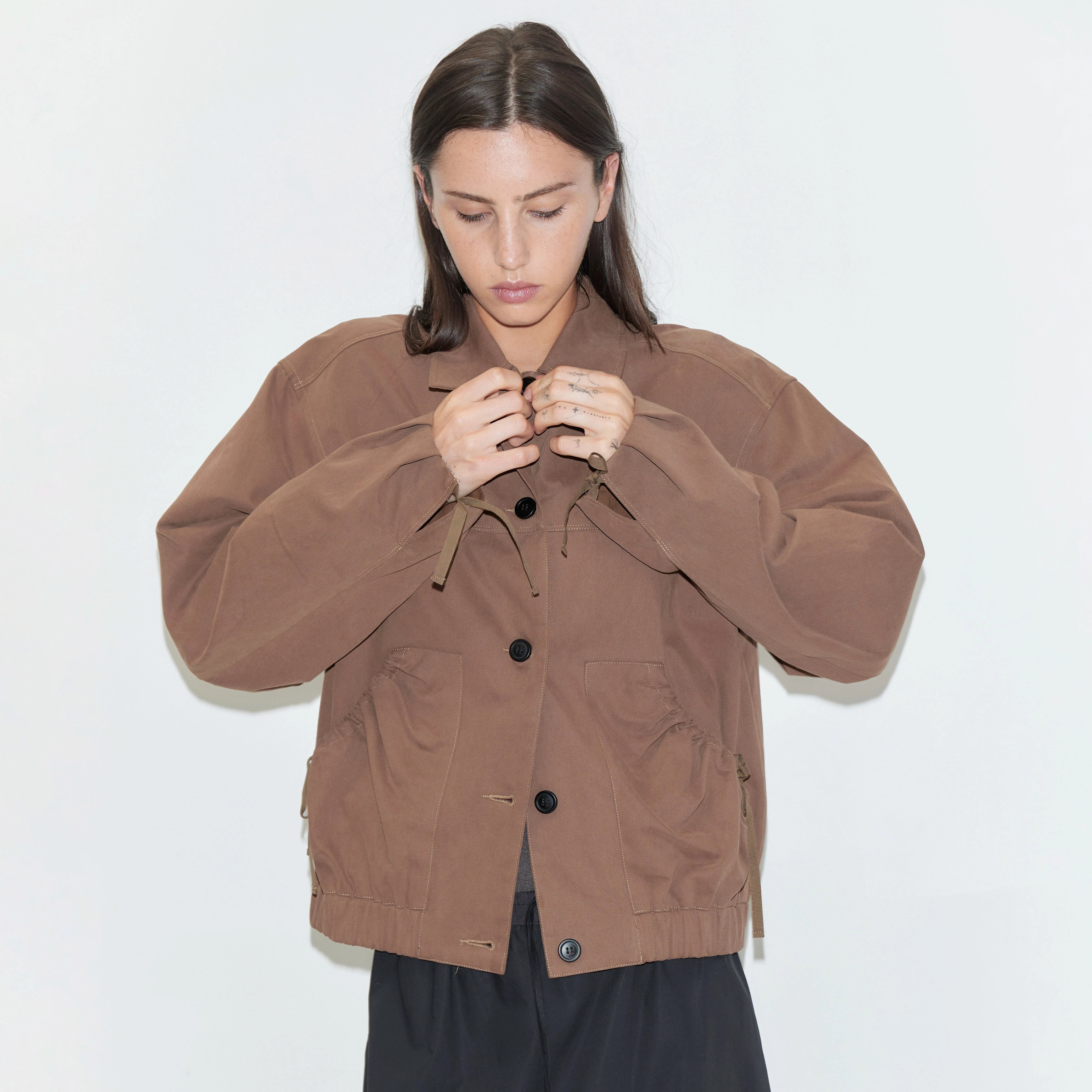 Button Up Jacket | Brown Deiji Studios XS 