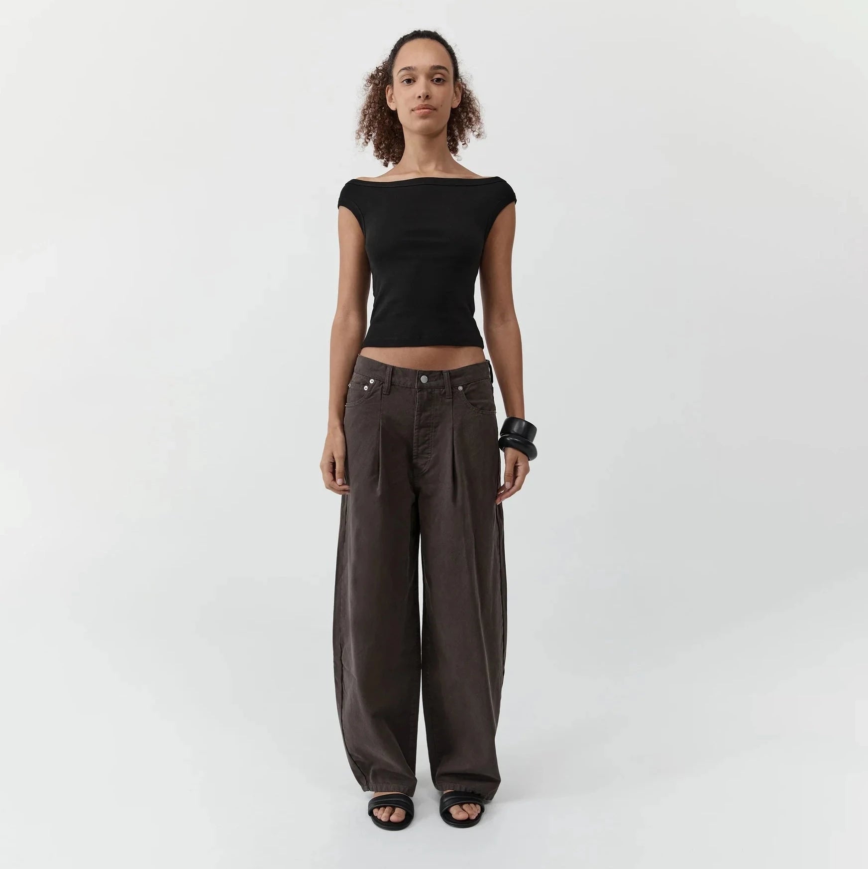 Canvas Mid Rise Barrel Jeans | Ash St. Agni 