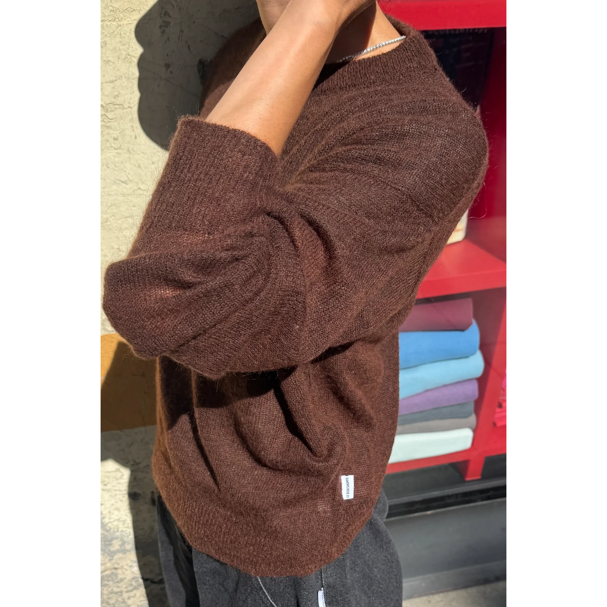 Cecile Crew Neck Mohair Sweater Apparel LE BON SHOPPE 