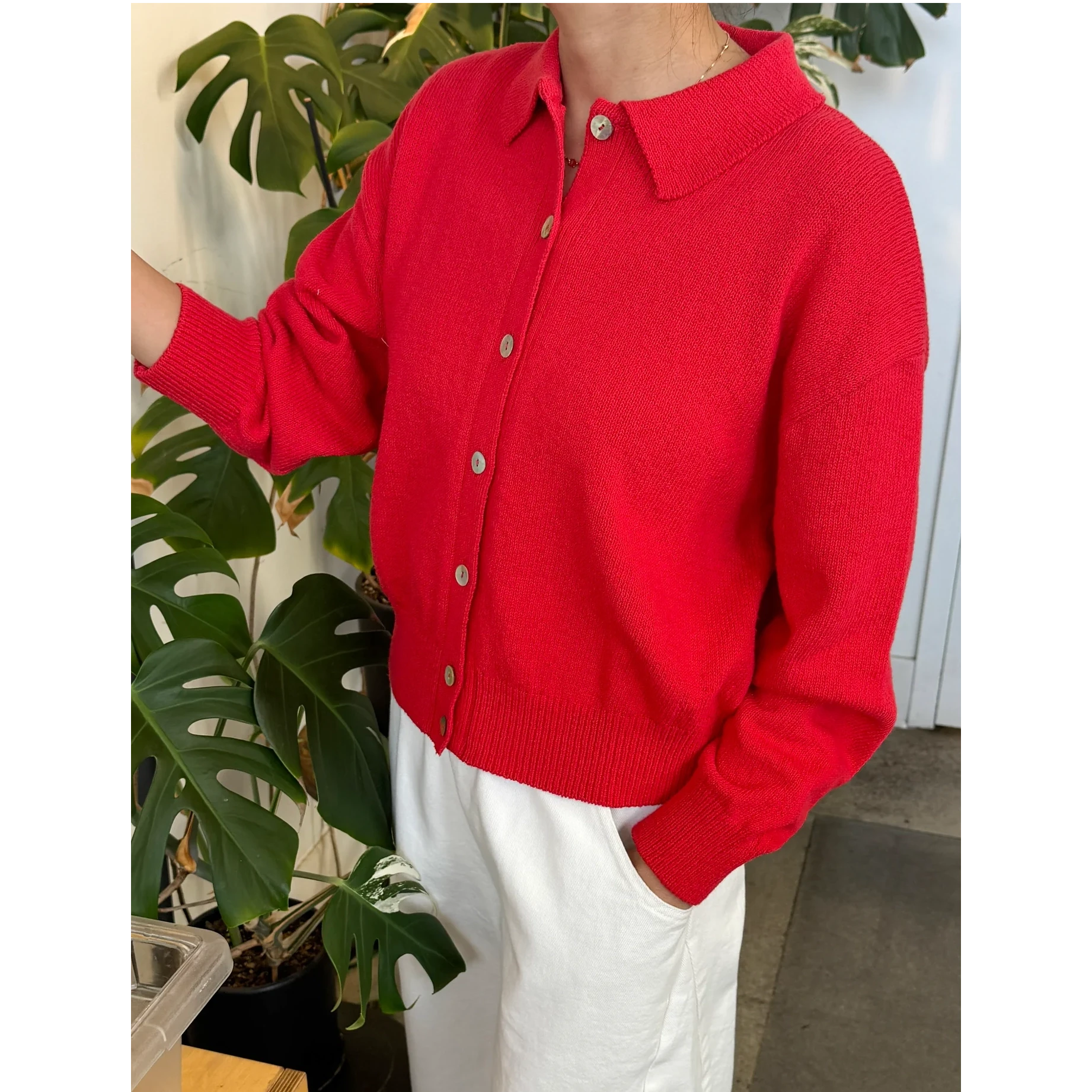 Club Cardigan Knitwear Sweaters Le Bon Shoppe Chili XS/S 