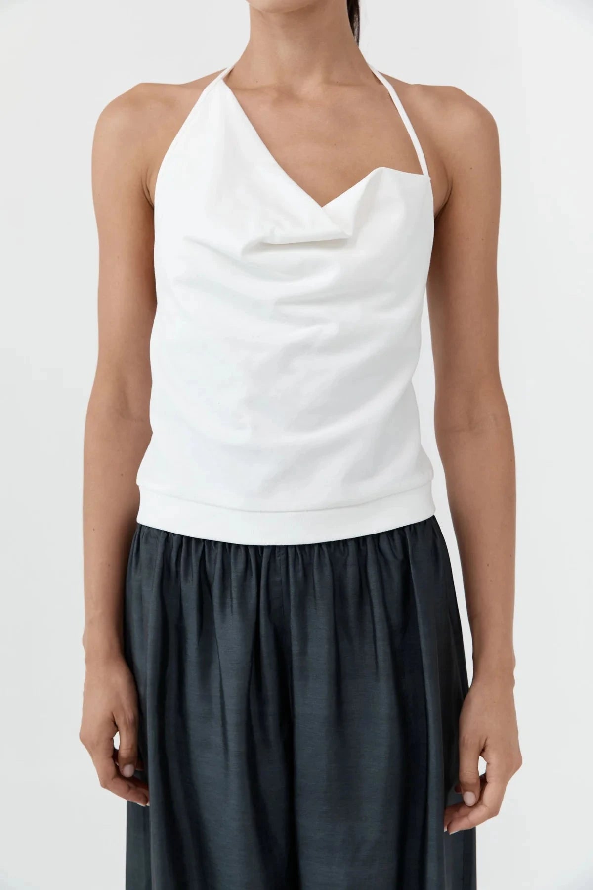 Cotton Jersey Halter Top St. Agni 
