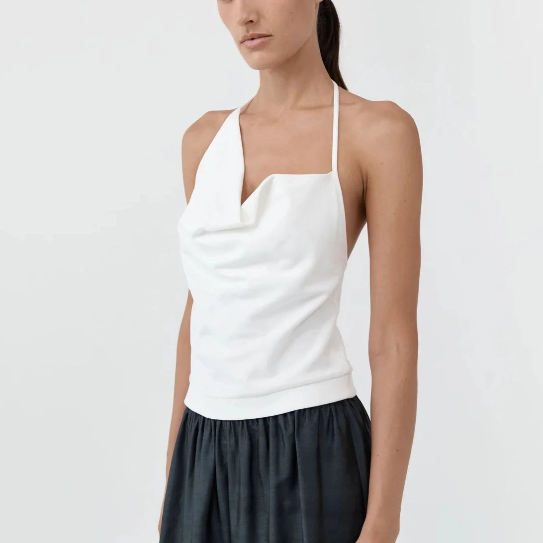 Cotton Jersey Halter Top St. Agni 