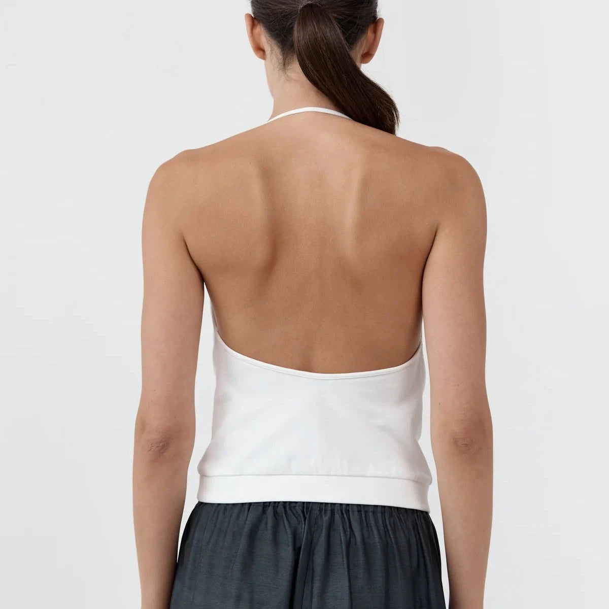 Cotton Jersey Halter Top St. Agni 