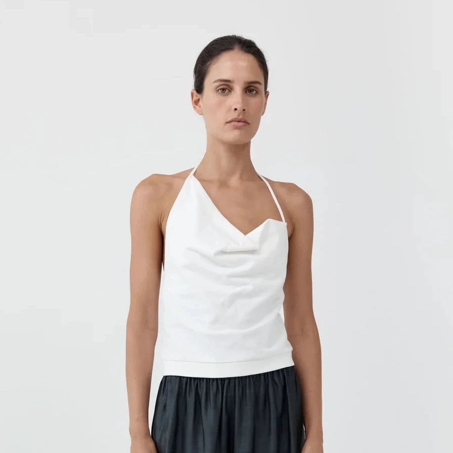 Cotton Jersey Halter Top St. Agni 