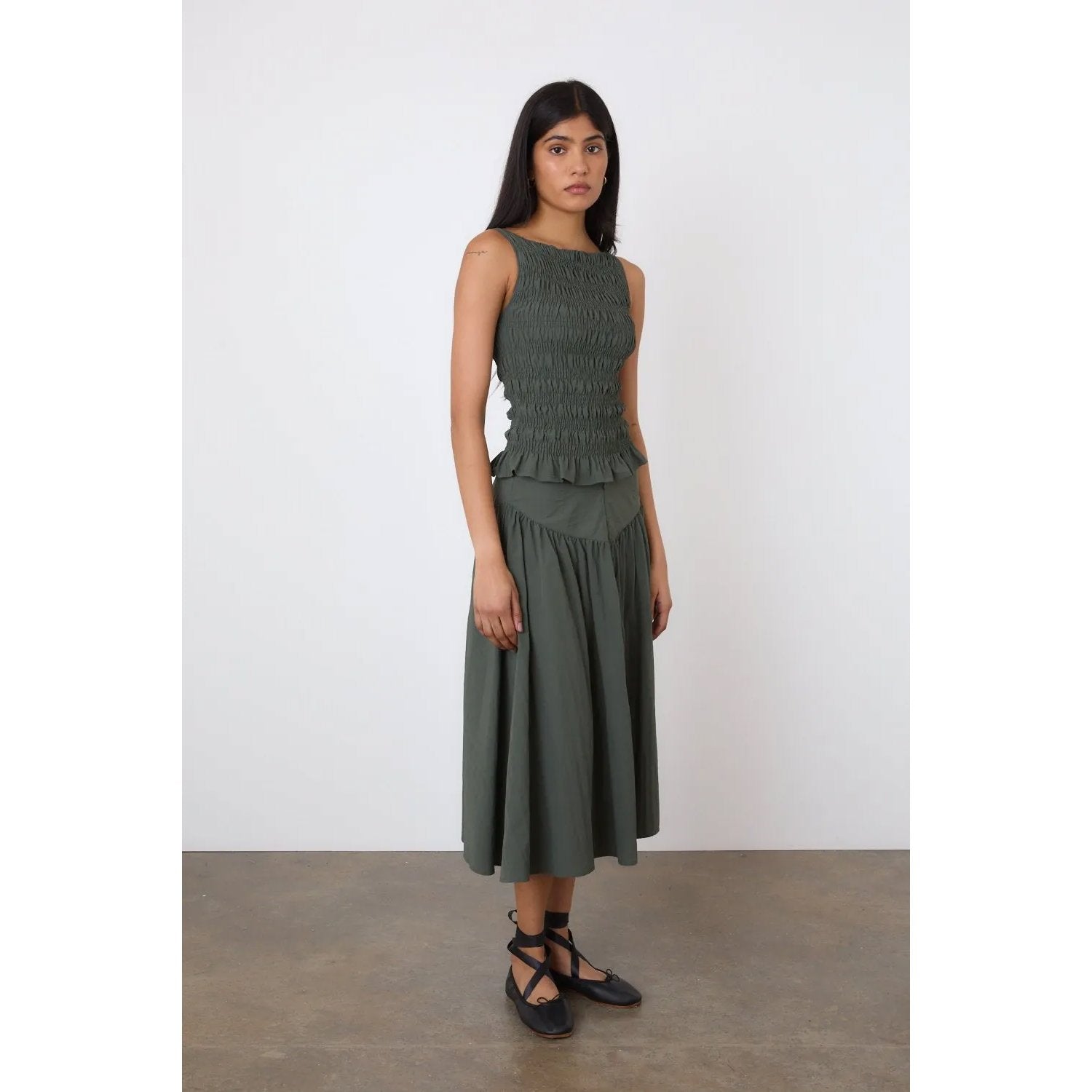 Deba Midi Skirt Bristol General Store Slate XS 