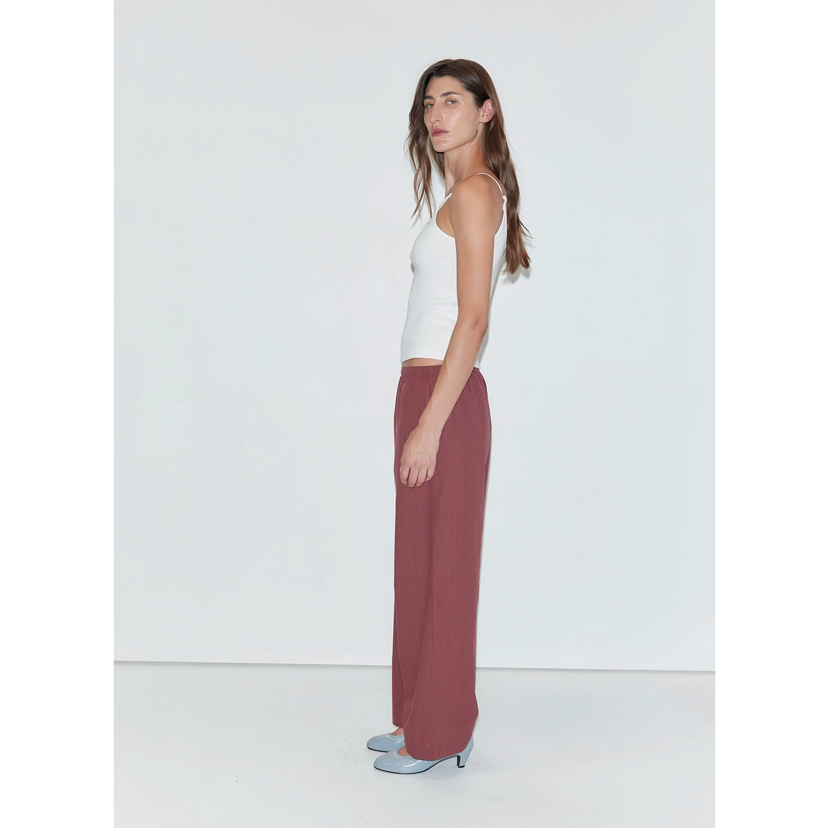 Ease Trouser | Rust Stripe Deiji Studios 