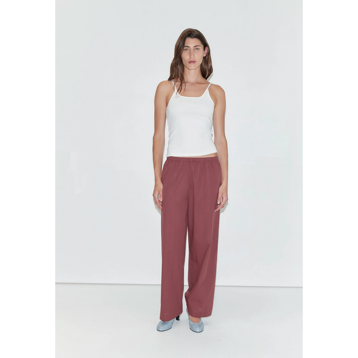 Ease Trouser | Rust Stripe Deiji Studios 