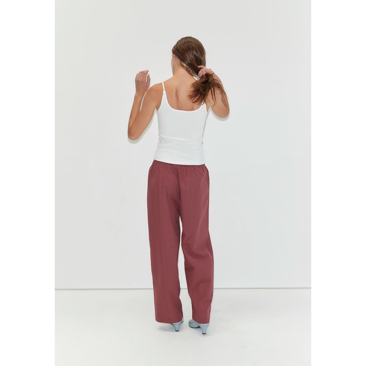 Ease Trouser | Rust Stripe Deiji Studios 