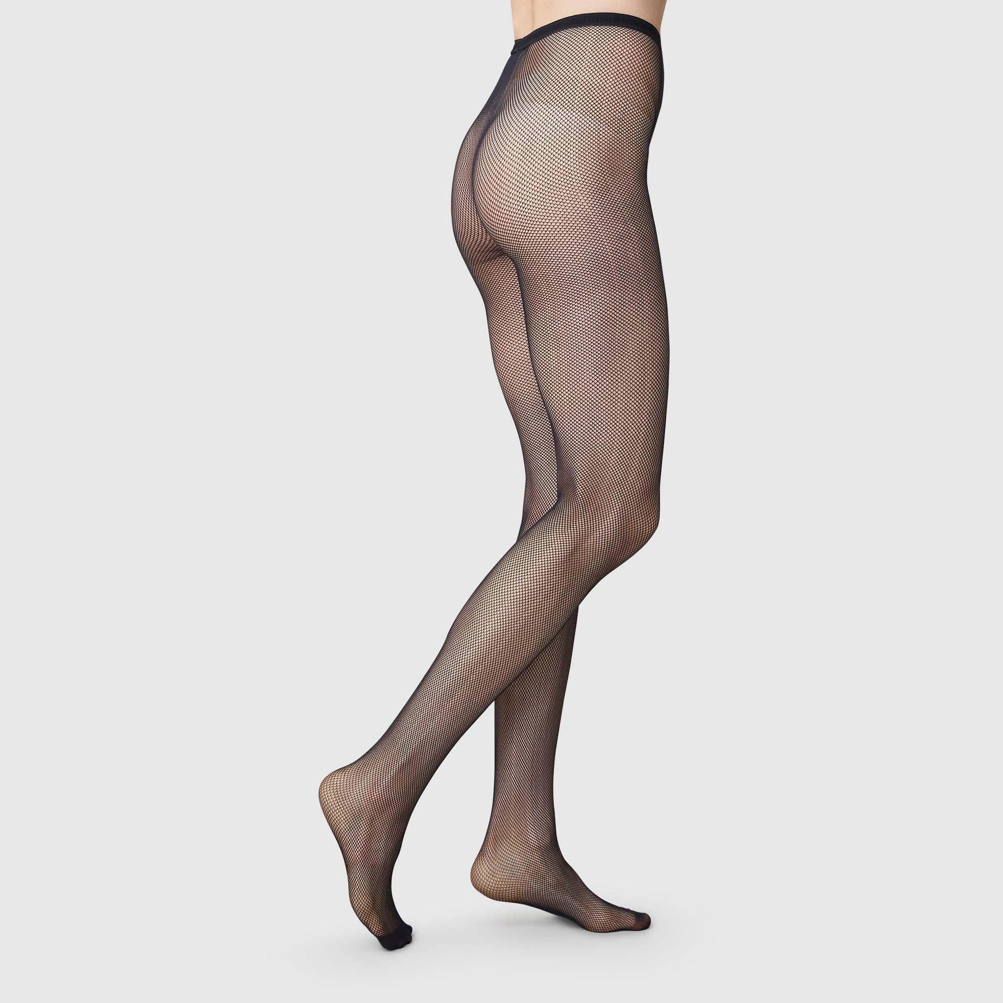 Elvira Net Tights | Black SWEDISH STOCKINGS 