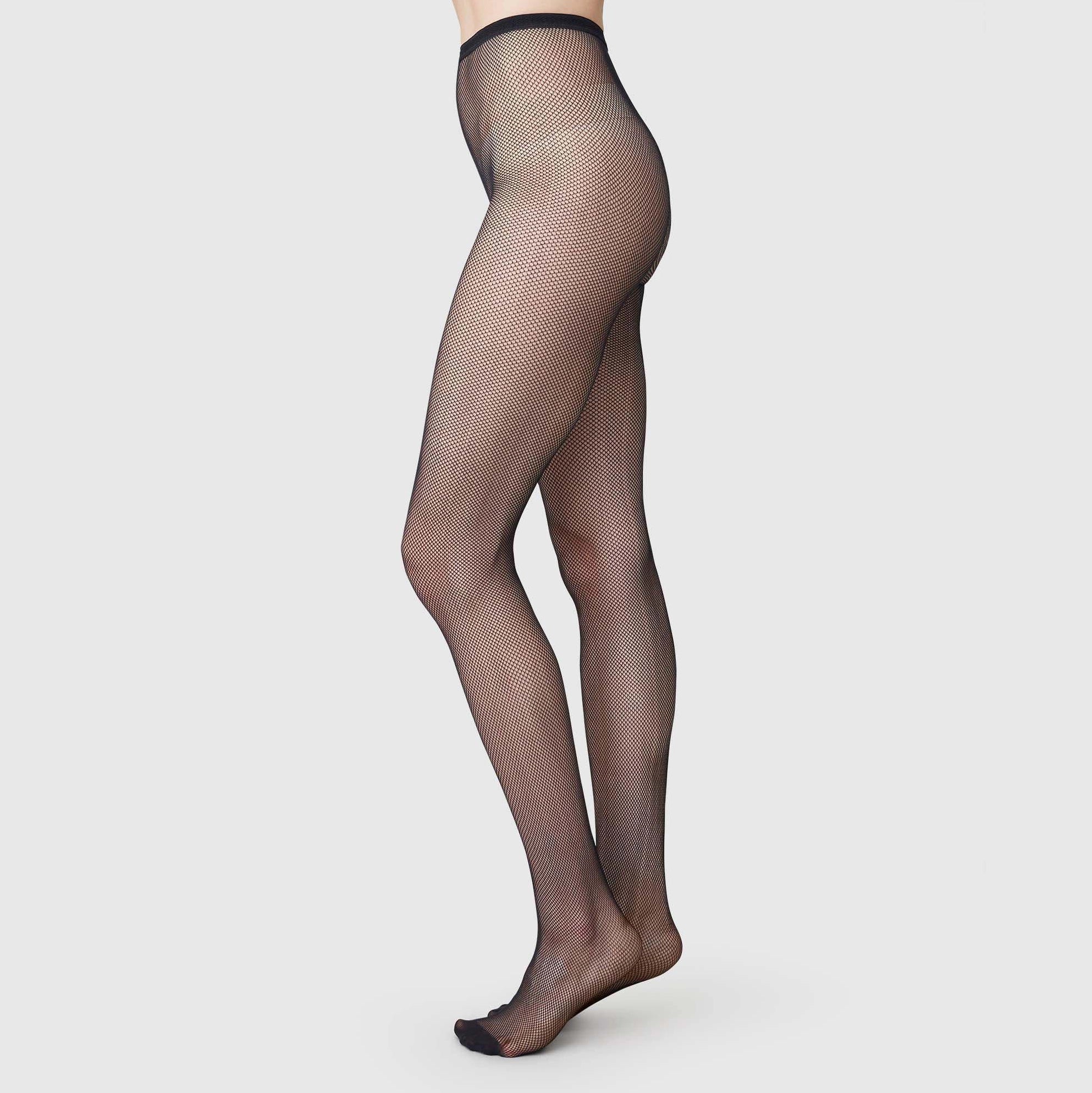 Elvira Net Tights | Black SWEDISH STOCKINGS 