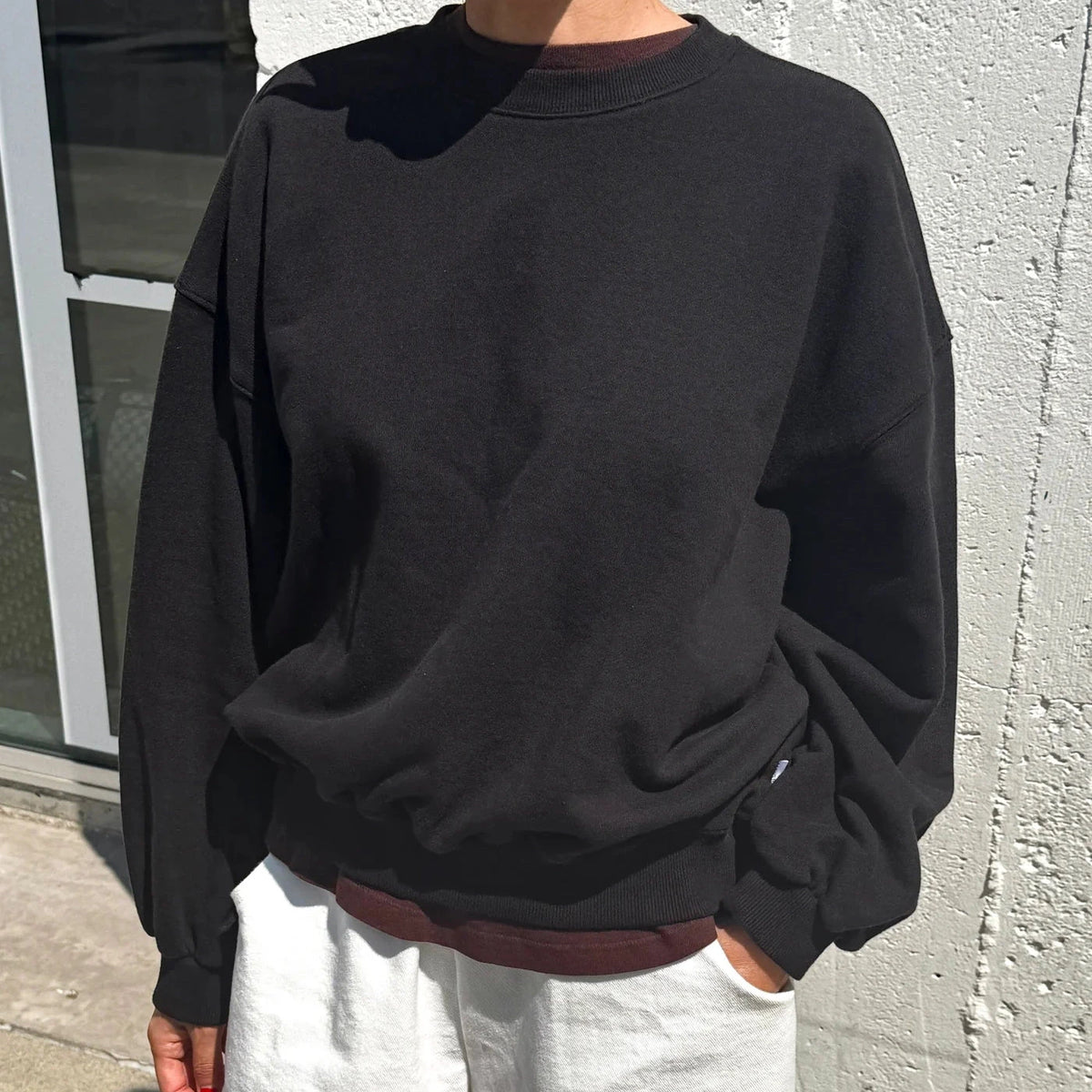 French Terry Core Sweatshirt LE BON SHOPPE Black XS/S 