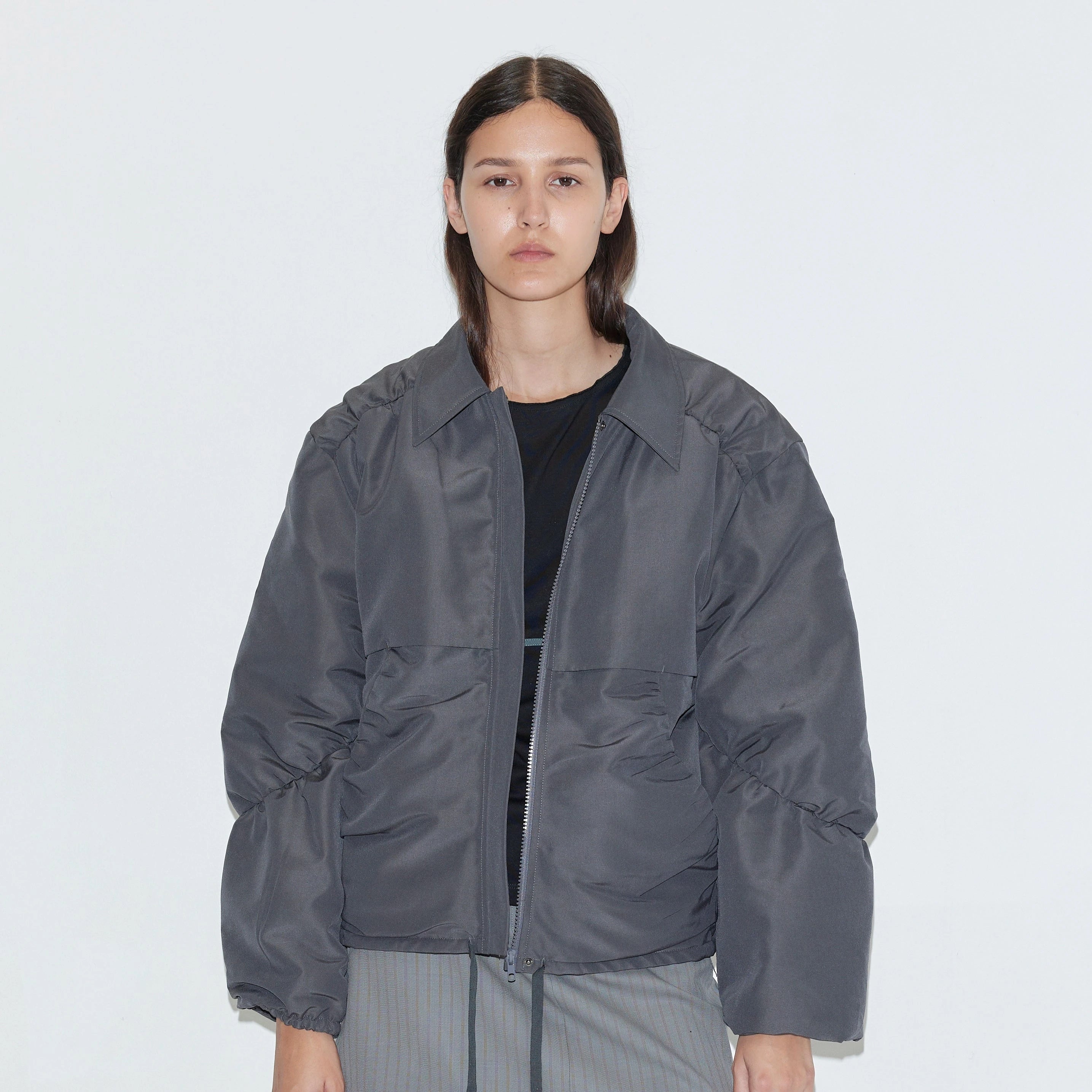 Gathered Jacket | Slate Deiji Studios 