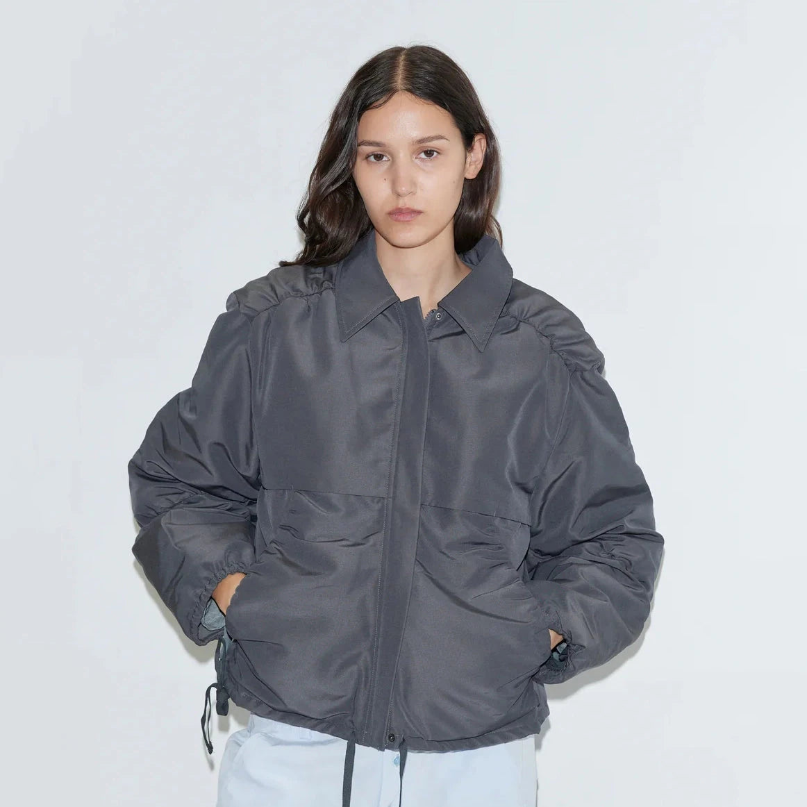 Gathered Jacket | Slate Deiji Studios 