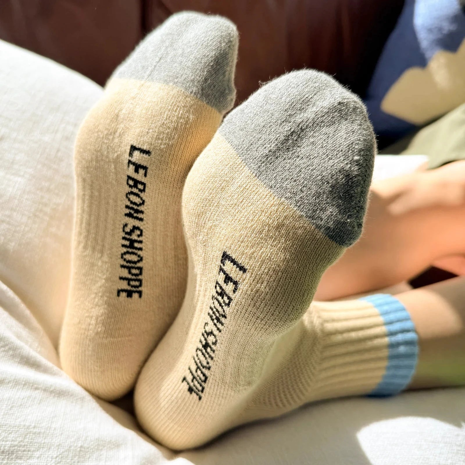 Girlfriend Socks Colour Block Socks Le Bon Shoppe Yellow/Blue 