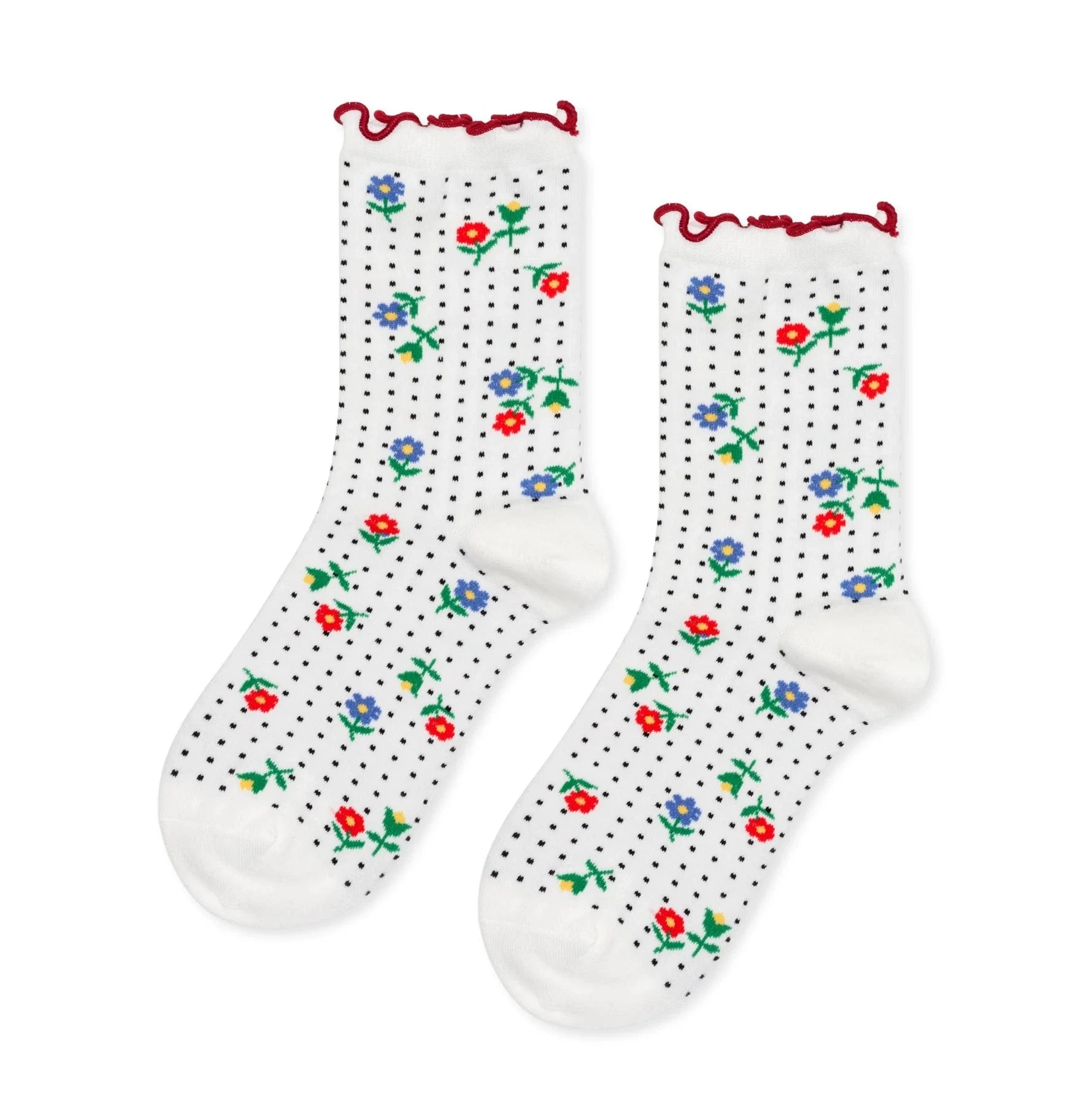 Hansel from Basel | Dottie Floral Crew Hansel from Basel White 