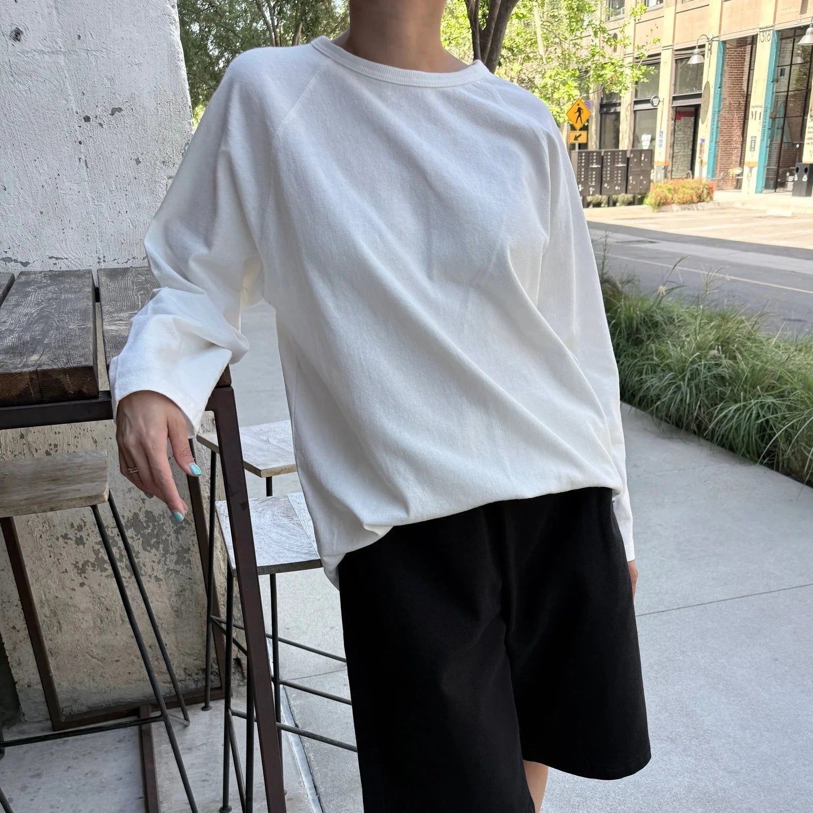 Heavy Cotton Raglan Tee Womens Tops LE BON SHOPPE 