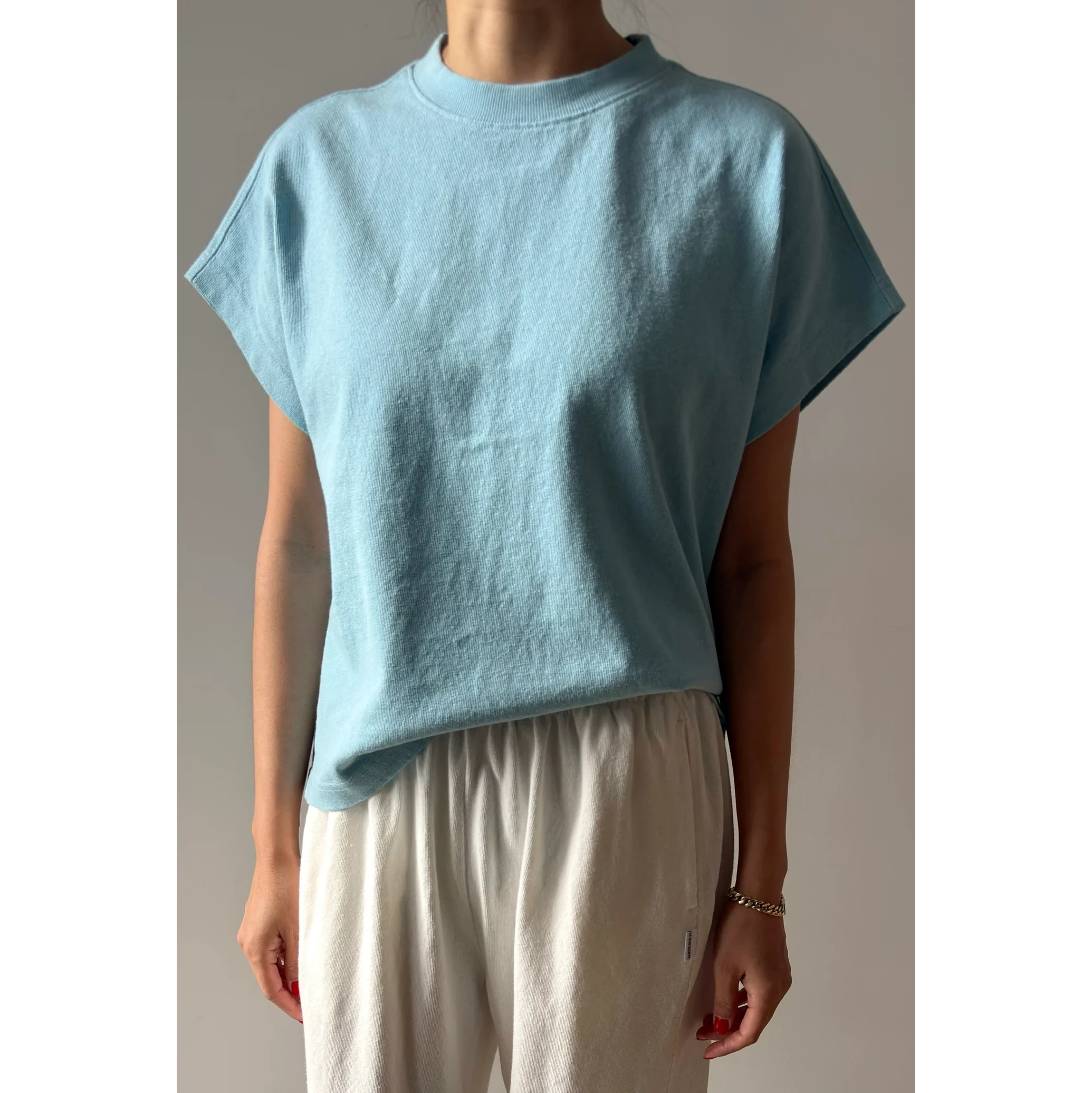 Jeanne Tee Apparel LE BON SHOPPE sky blue SMALL 