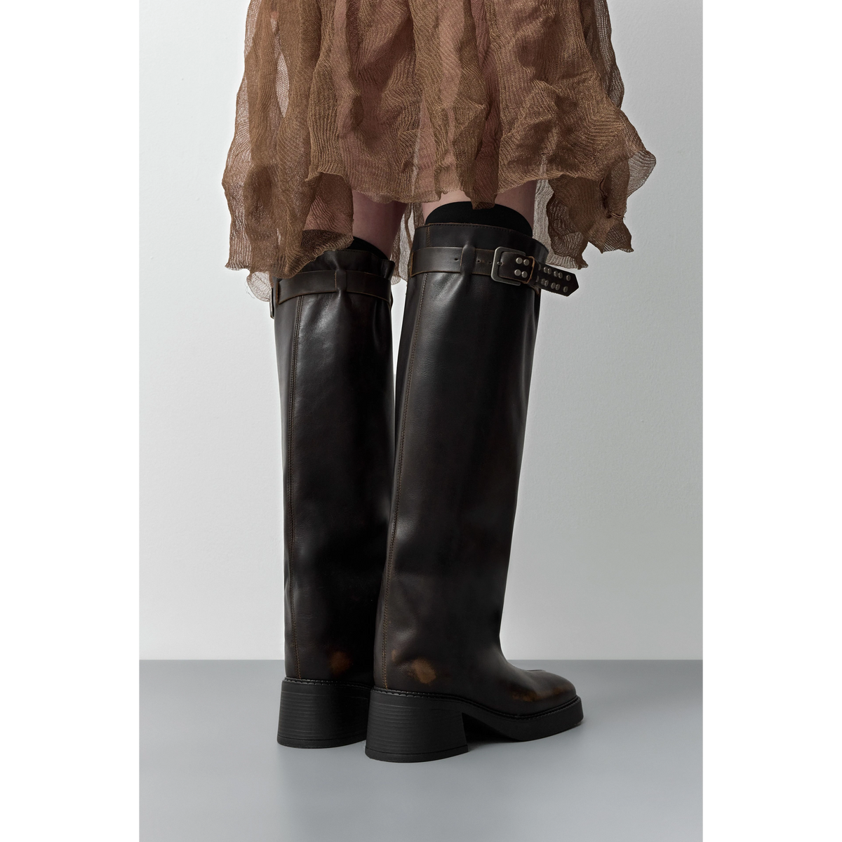 Kristel Tall Boots | Brown Boots MIISTA 