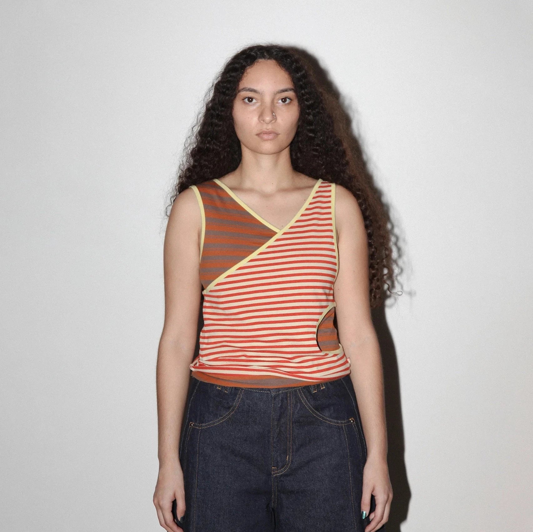 Layered Tank Top | Mixed Stripe KkCo Small 
