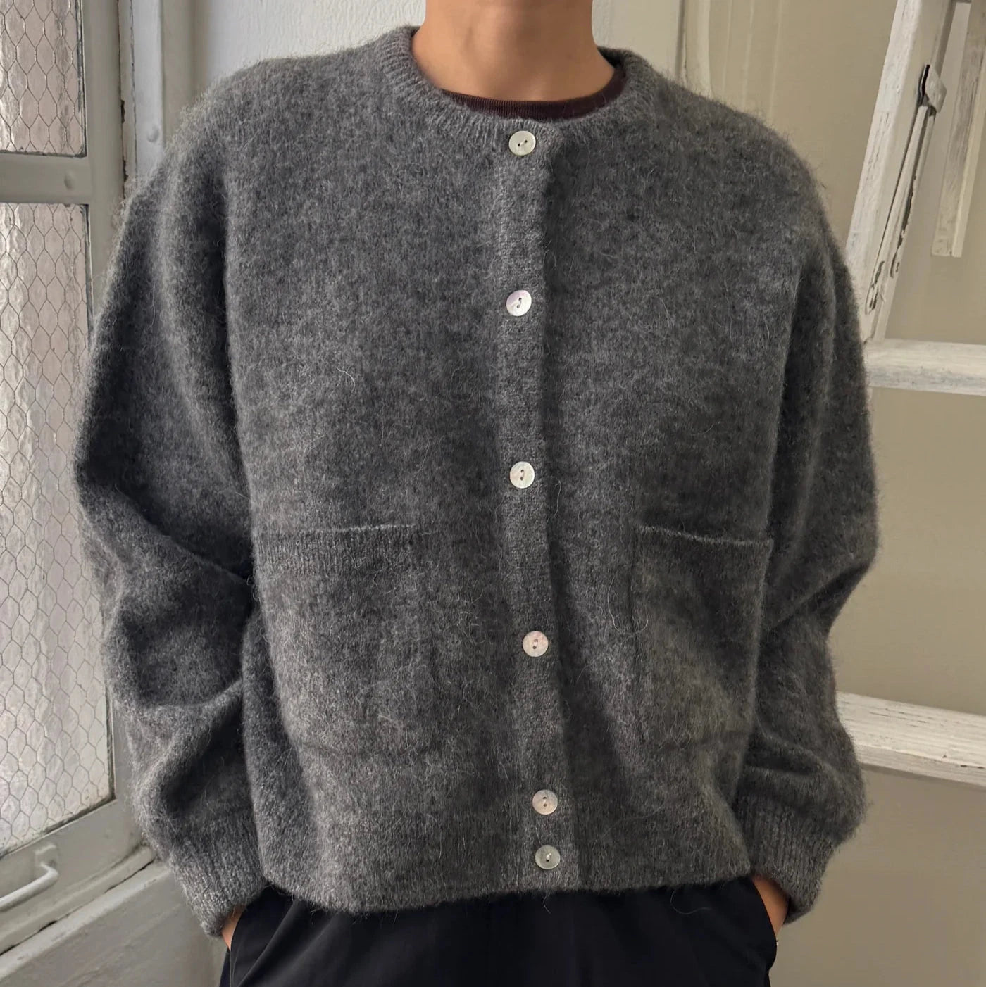 Le Bon Shoppe | Amélie Alpaca Cardigan Apparel Le Bon Shoppe charcoal XS/S 