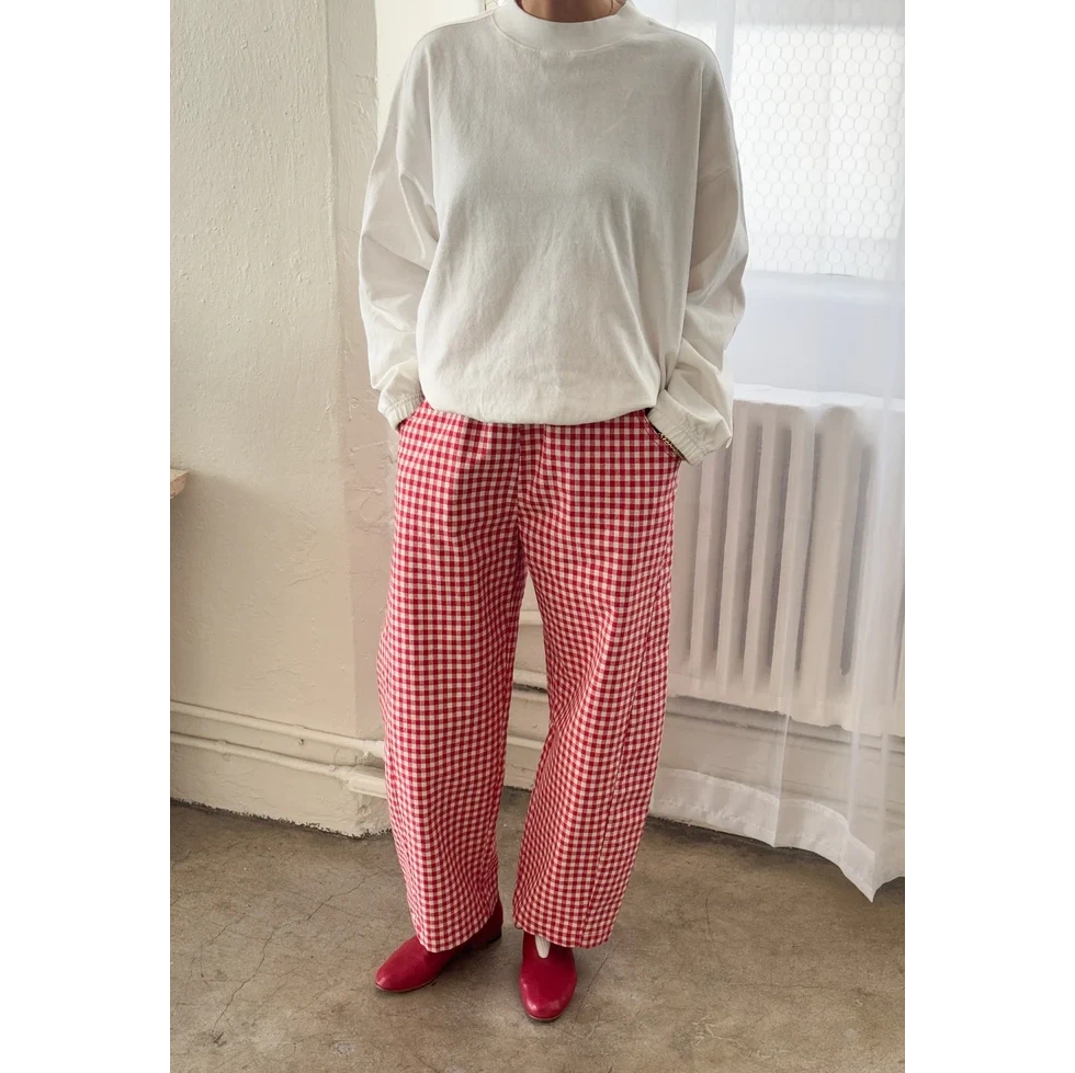 Arc Pants in Red Gingham by Le Bon Shoppe
