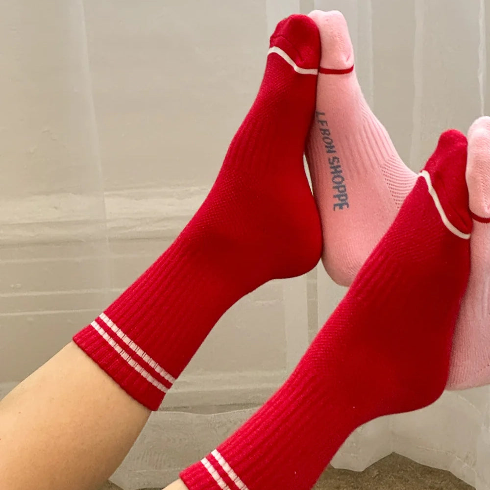 Le Bon Shoppe | Boyfriend Socks Socks LE BON SHOPPE Red 
