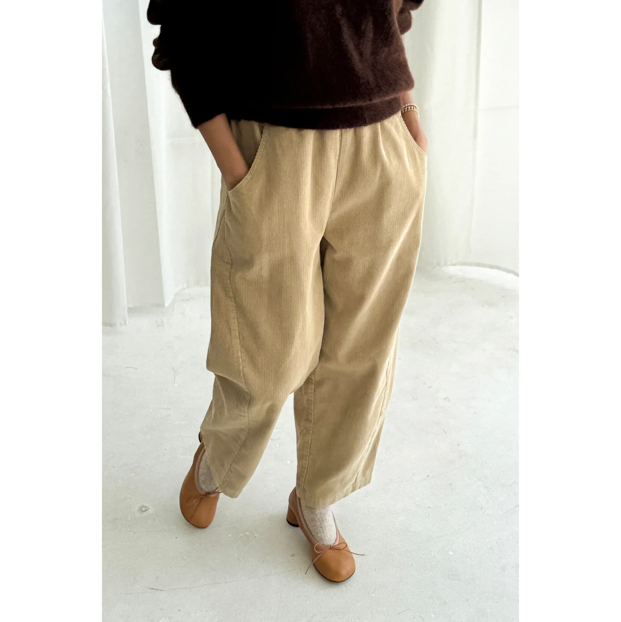 Le Bon Shoppe | Corduroy Arc Pants Apparel Le Bon Shoppe Khaki Corduroy small 