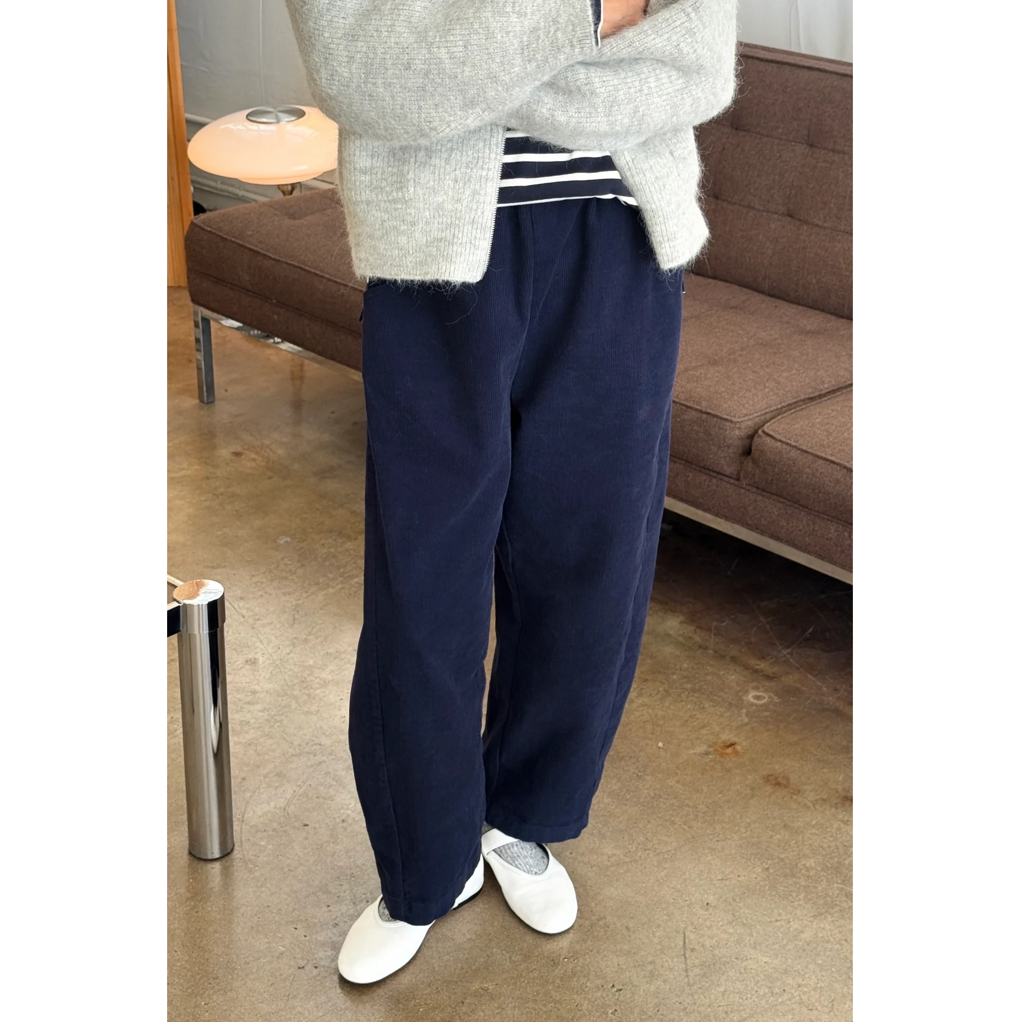 Le Bon Shoppe | Corduroy Arc Pants Apparel Le Bon Shoppe Navy Corduroy small 