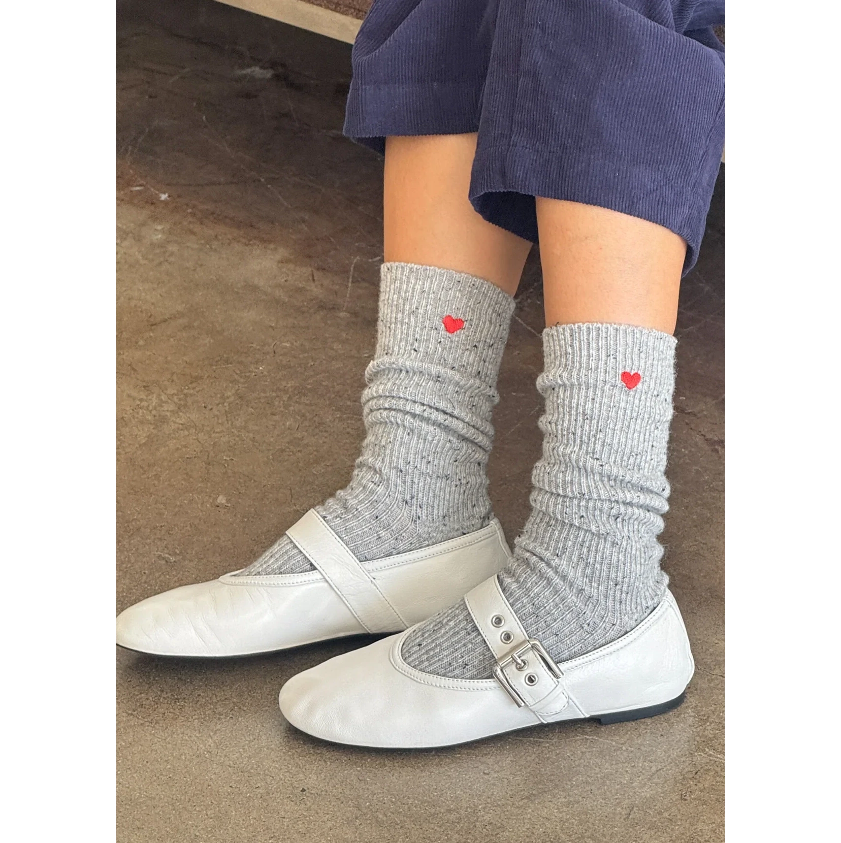 Le Bon Shoppe | Embroidered Snow Socks Socks LE BON SHOPPE 